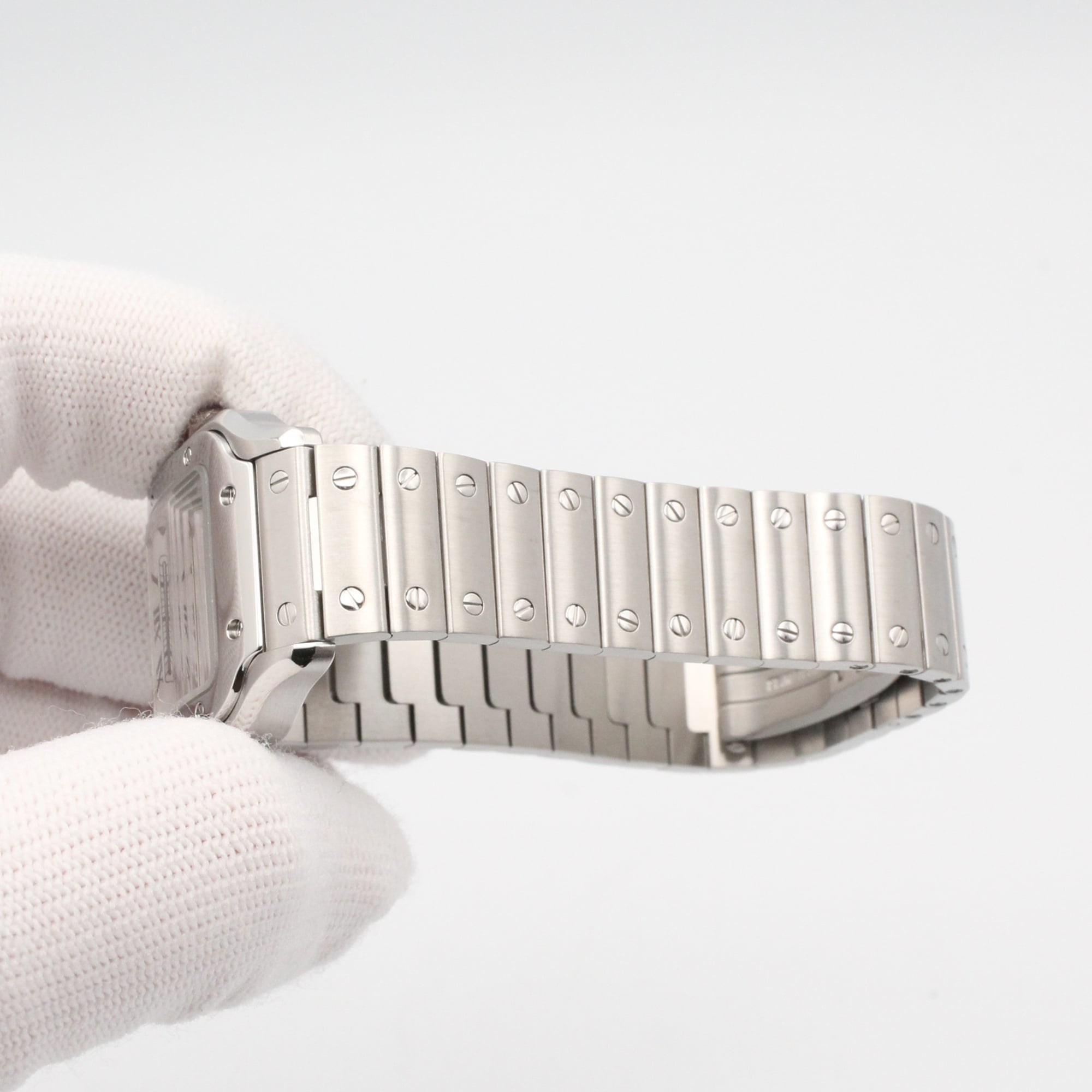 Cartier Santos WSSA0082 Silver Dial Stainless steel 27mm Watch