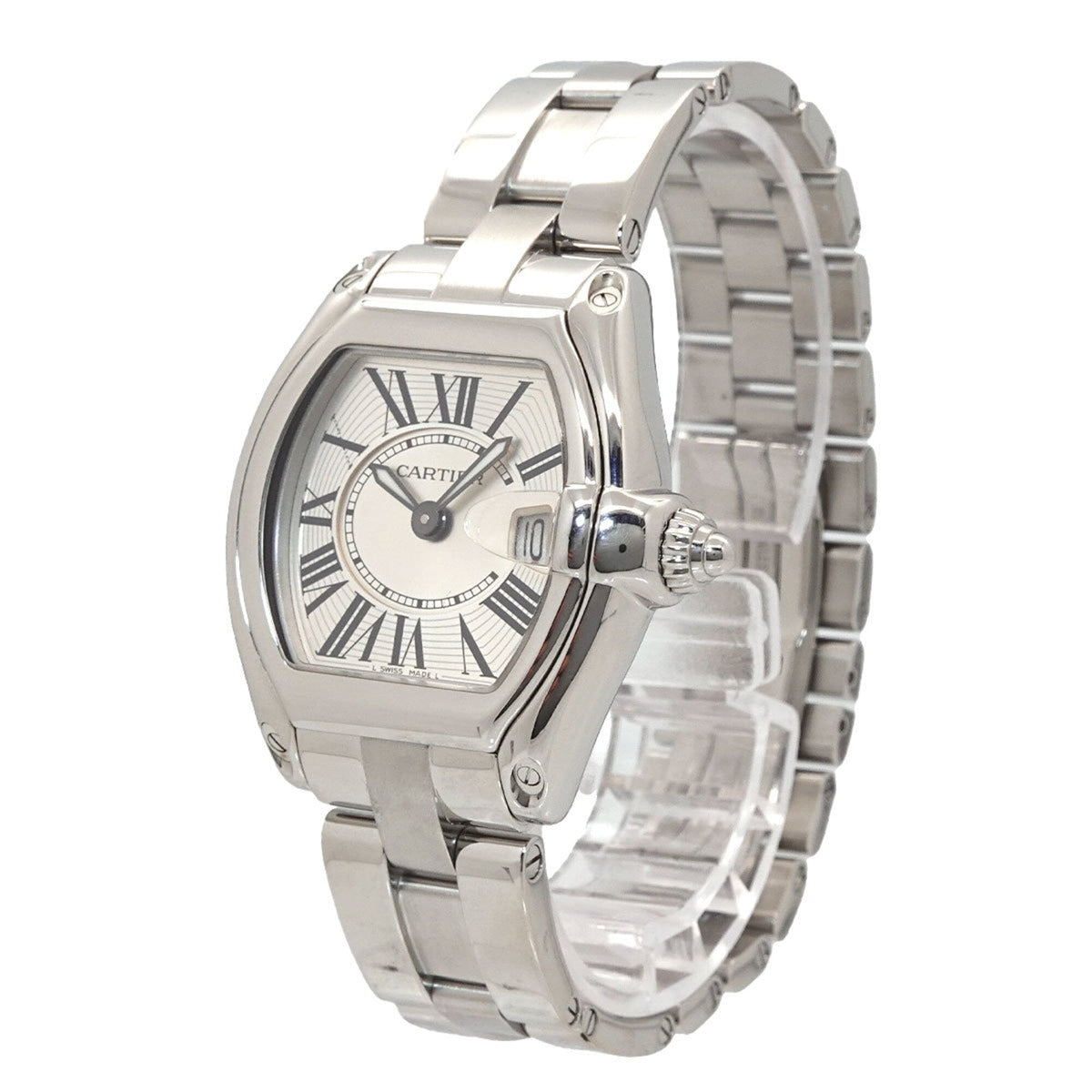Cartier Roadster SM W62016V3 Silver Dial 33mm Watch