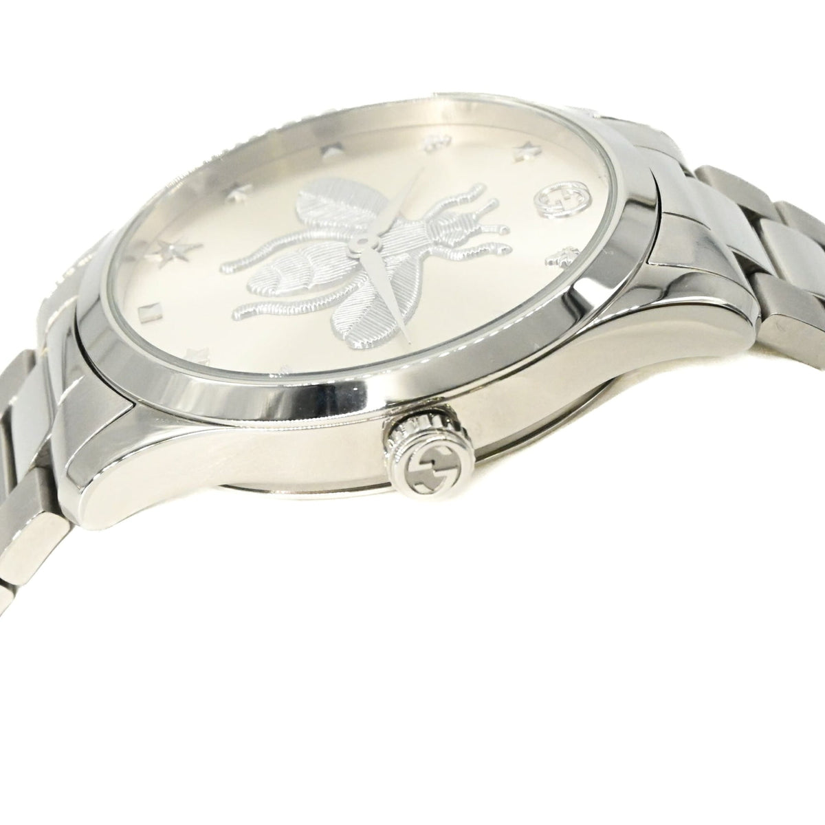 Gucci G-Timeless Bee 126.4 Silber Zifferblatt 38 mm Uhr