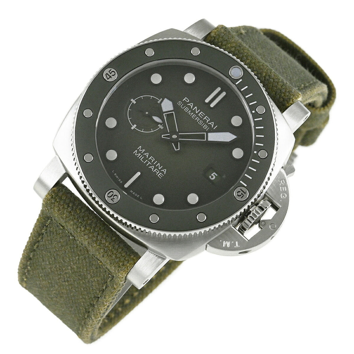 Panerai Submersible Marina Militare PAM01697 Green Dial 44mm Watch