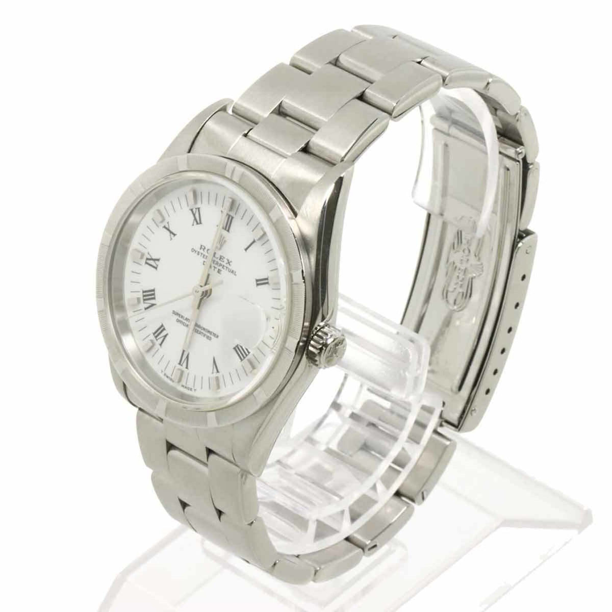 Montre Rolex Oyster Perpetual Date 15210 Blanc, cadran de 34 mm