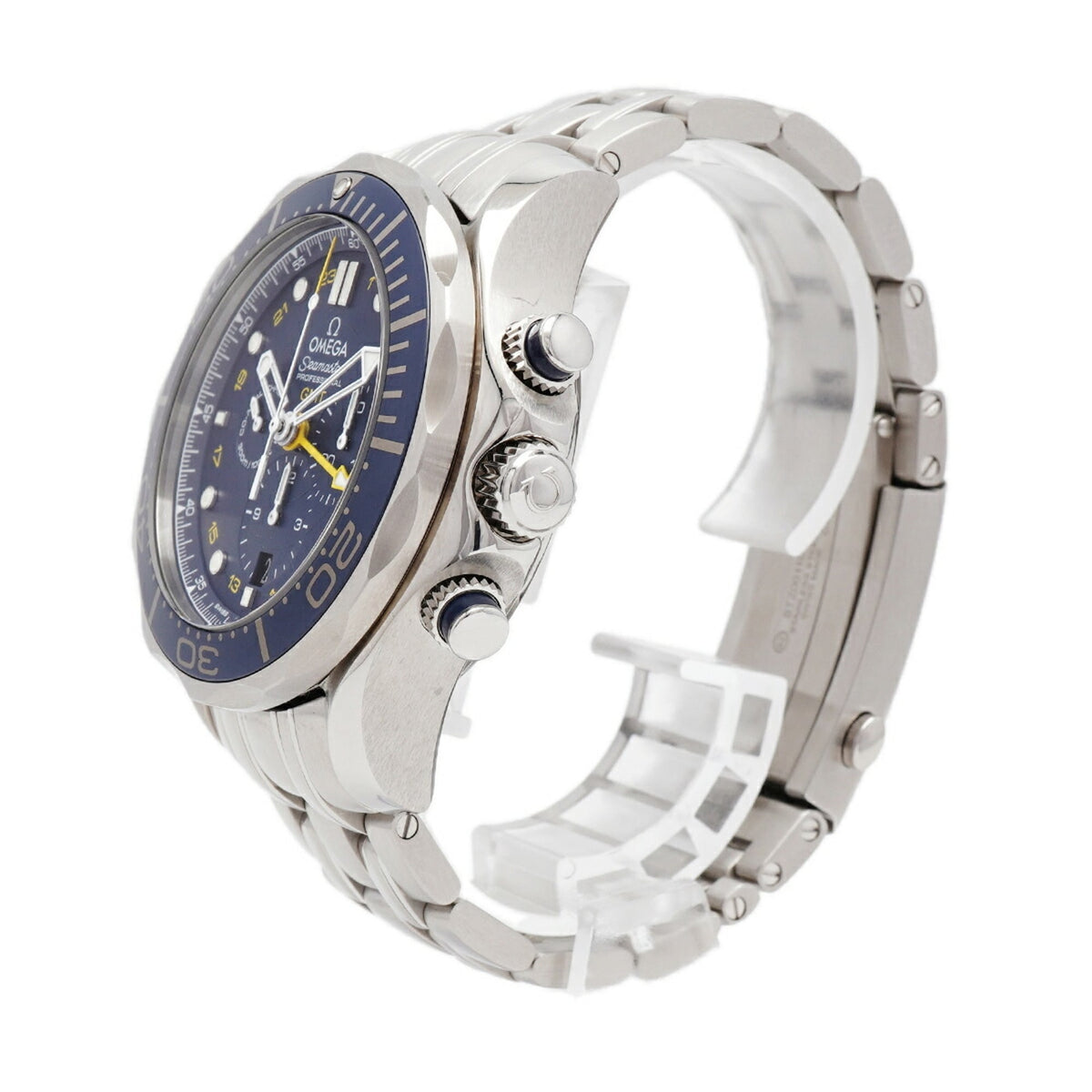 Omega Seamaster Diver 300M GMT 212.30.44.52.03.001 Horloge met blauwe wijzerplaat, 44 mm