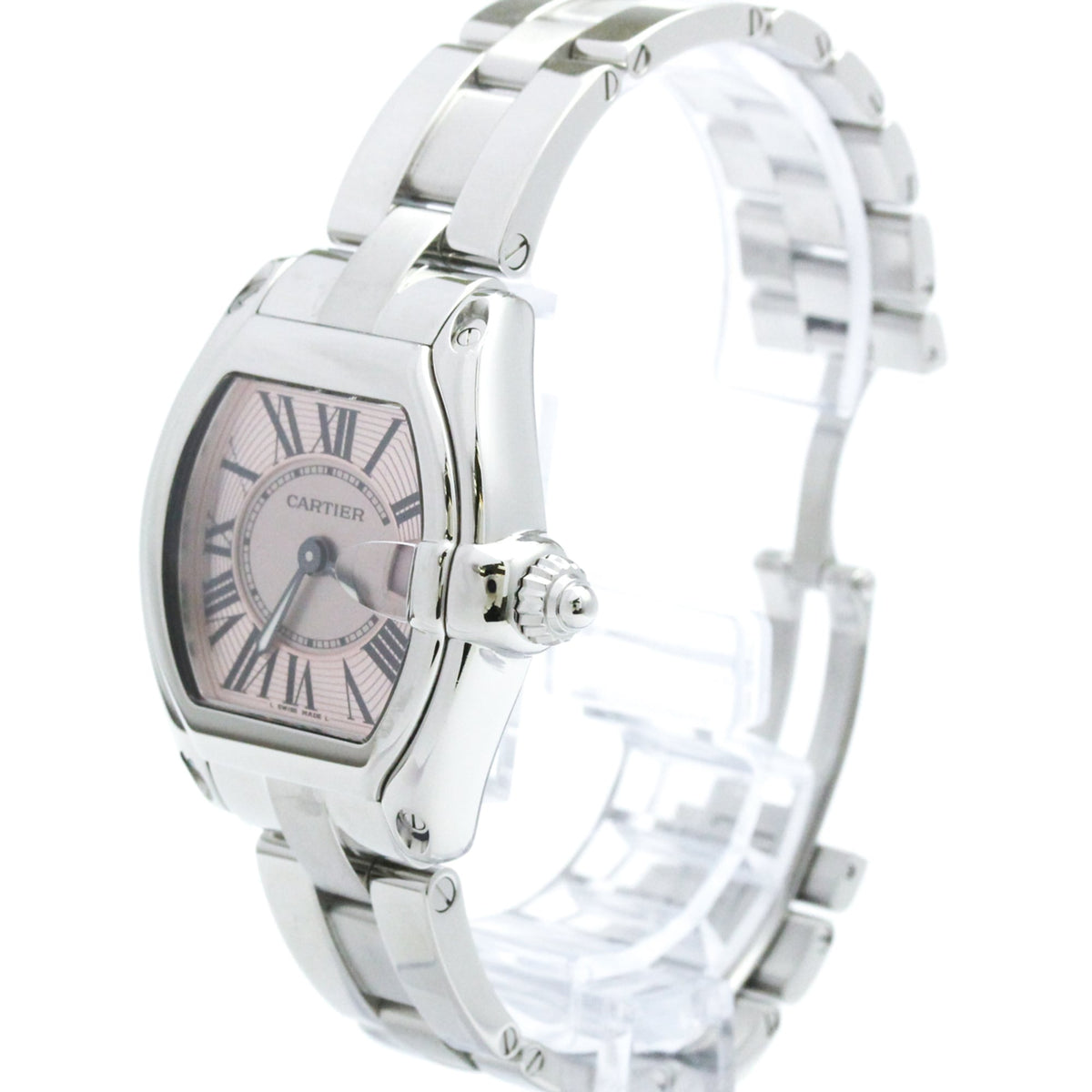 Cartier Roadster W62017V3 Pink Dial 31mm Watch