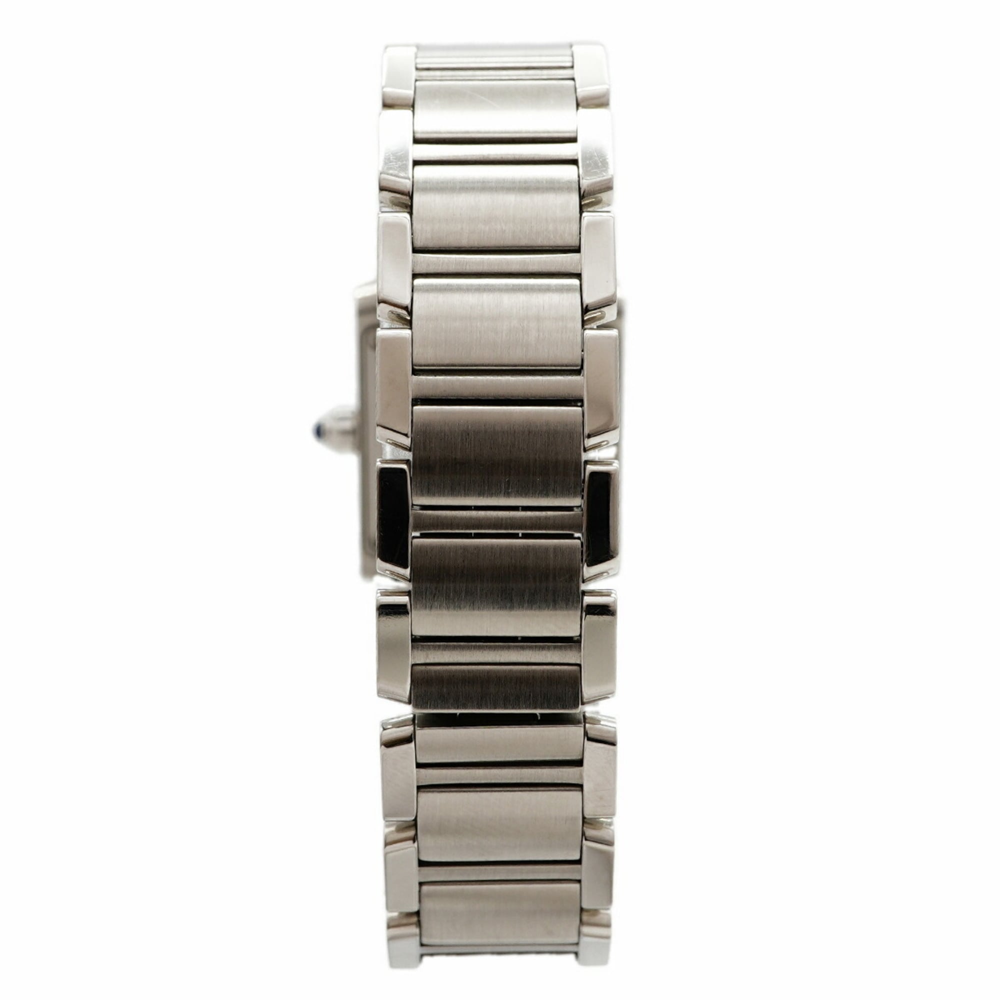 Cartier Tank Française SM W51008Q3 Damenuhr Elfenbein Zifferblatt