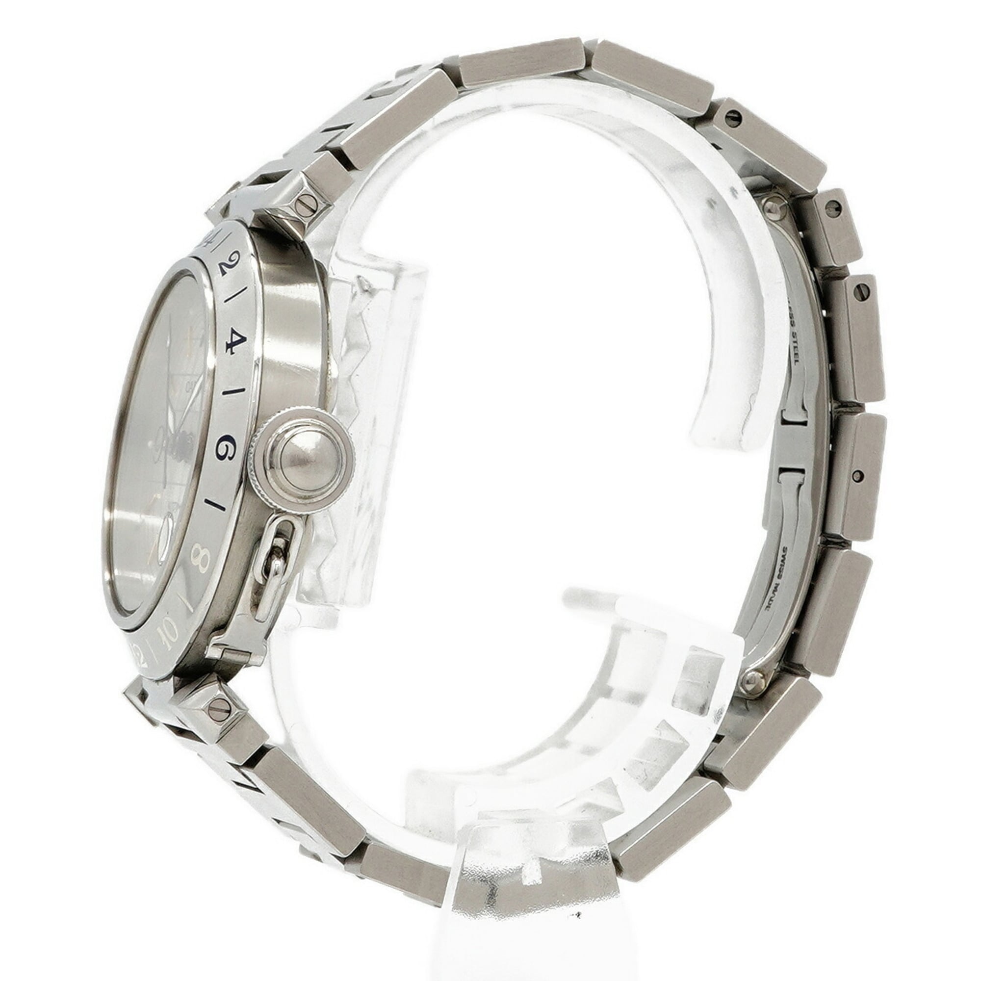 Cartier Pasha C Meridian GMT W31029M7 Silver Dial (Boys' Size)