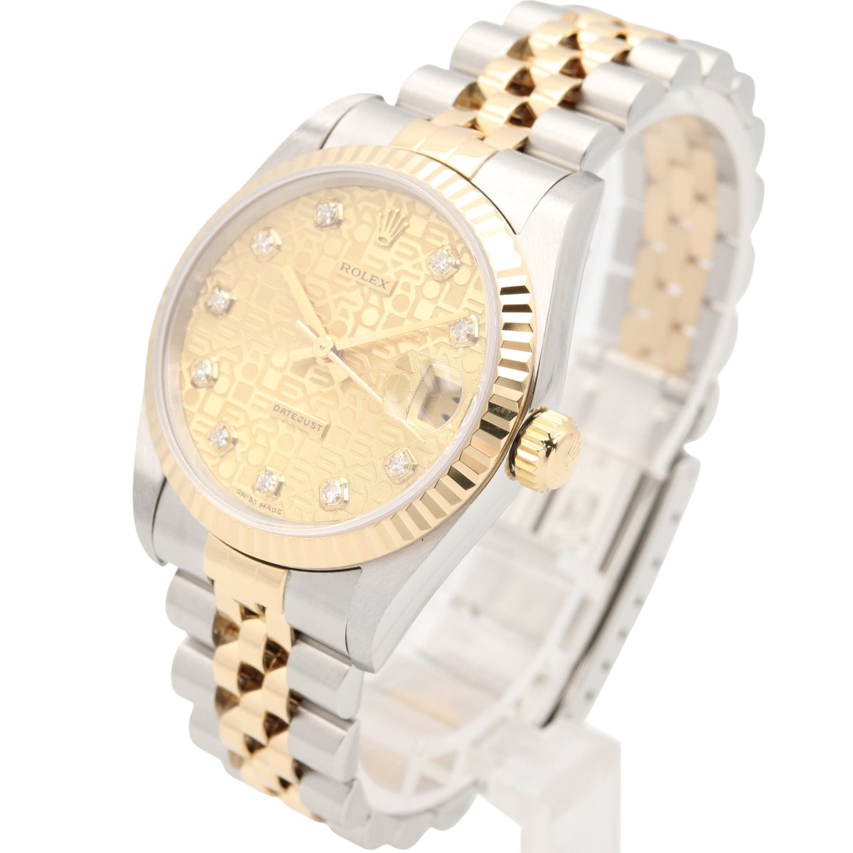 Montre Rolex Datejust 10P Diamond 78273G Champagne, cadran doré, 31 mm