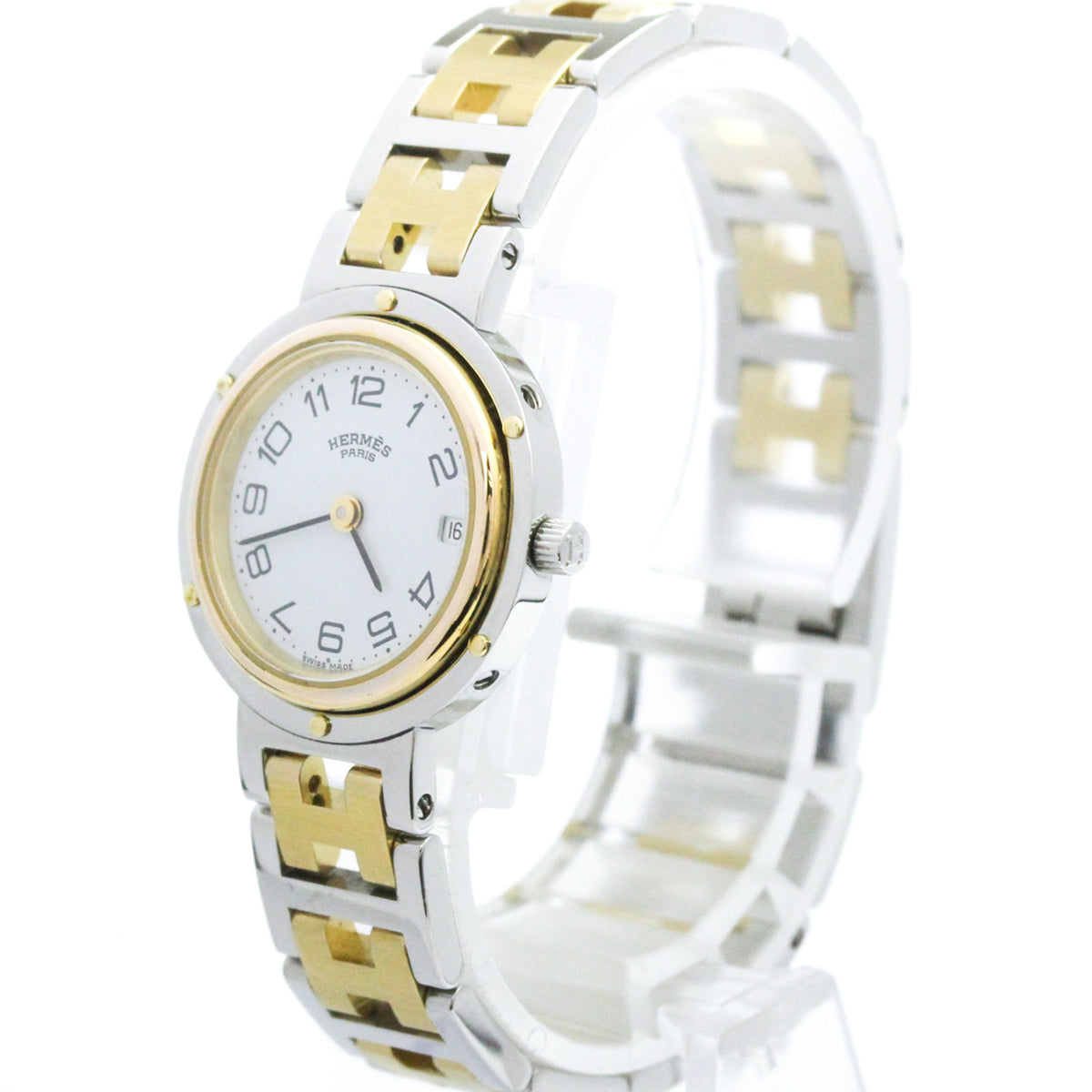Hermes Clipper White Dial 26mm Watch