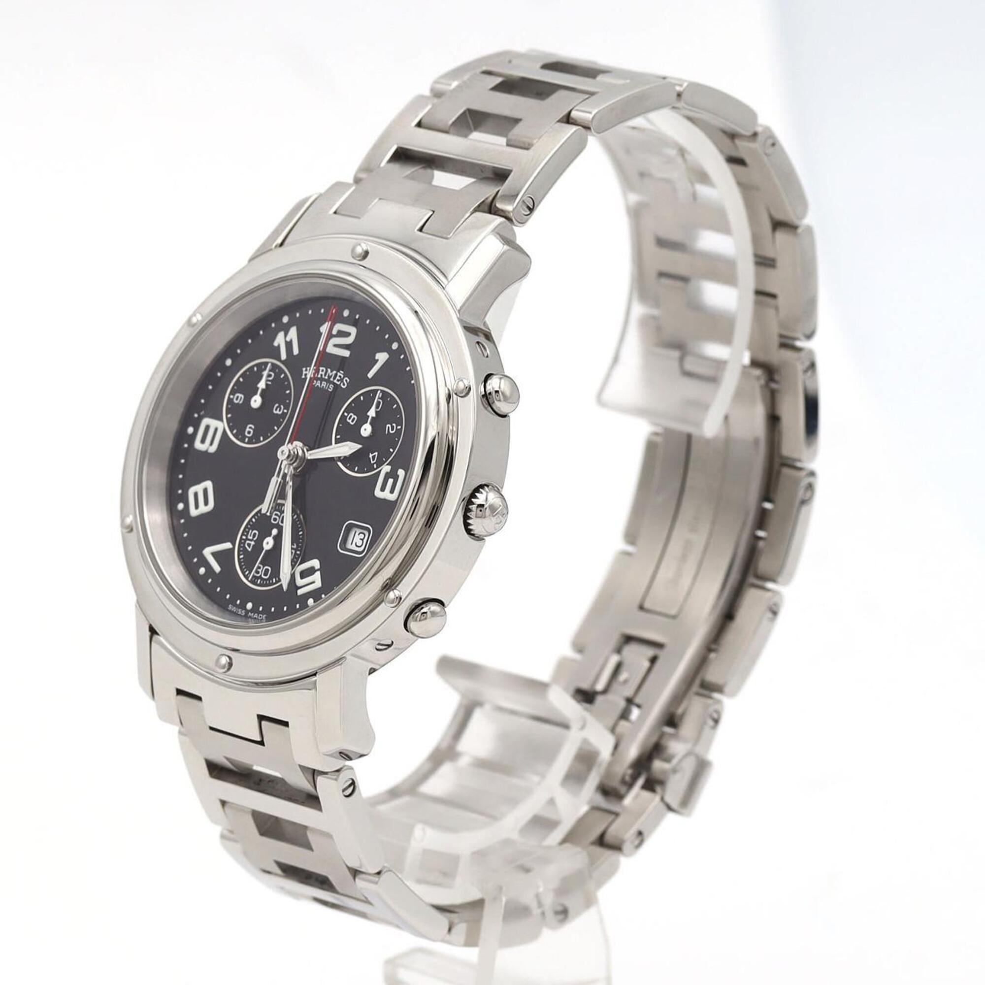 Hermes Clipper CL1.910 Black Dial 38mm Watch