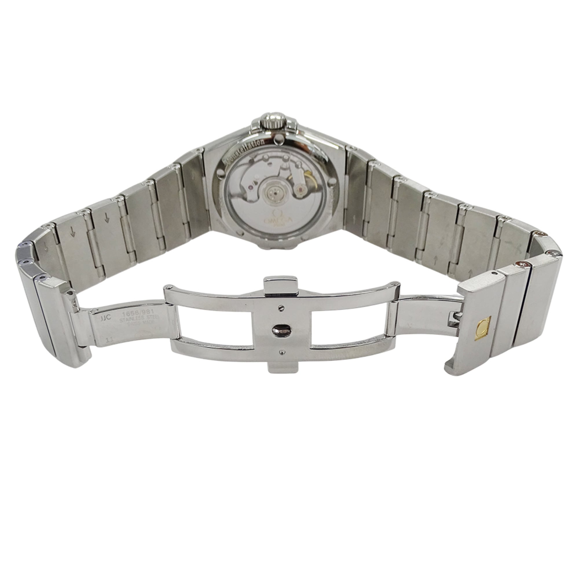 OMEGA Constellation 123.10.35.20.002 Herrenuhr „Co-Axial Datum Automatik aus Edelstahl mit Silber und blauem Zifferblatt