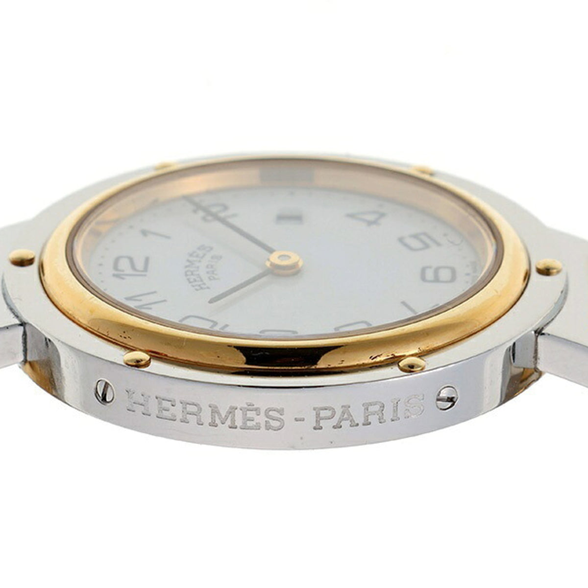Hermes Clipper Weiß Zifferblatt 30 mm Uhr