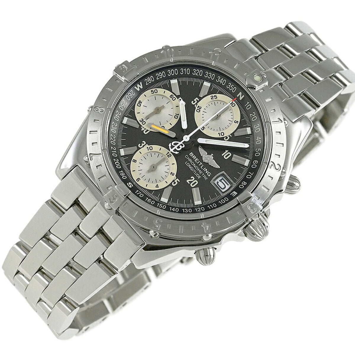 Breitling Chronomat Longitude A20348 Gray, Silver Dial 39mm Watch