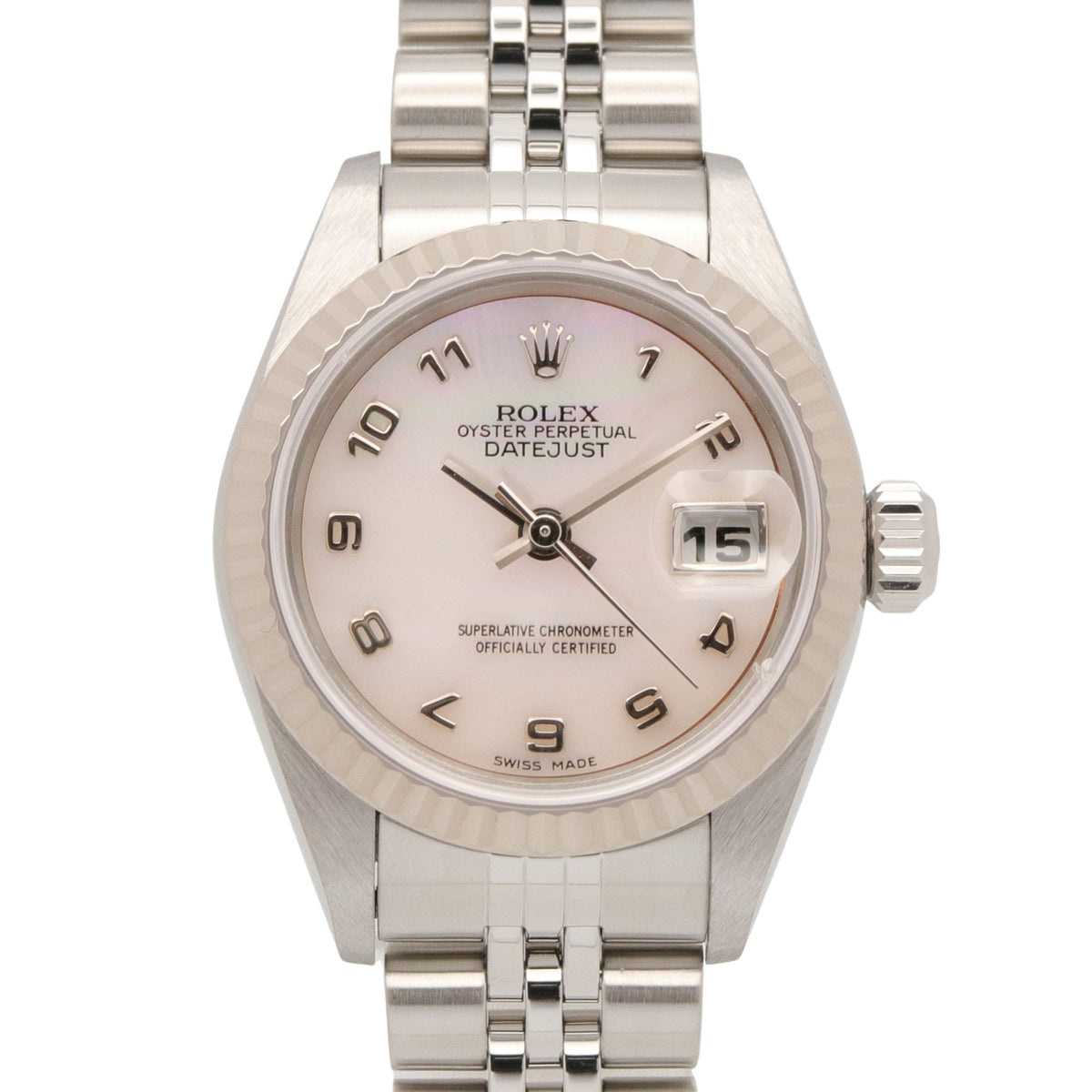 Rolex Datejust 79174NR Pink shell Dial 26mm Watch