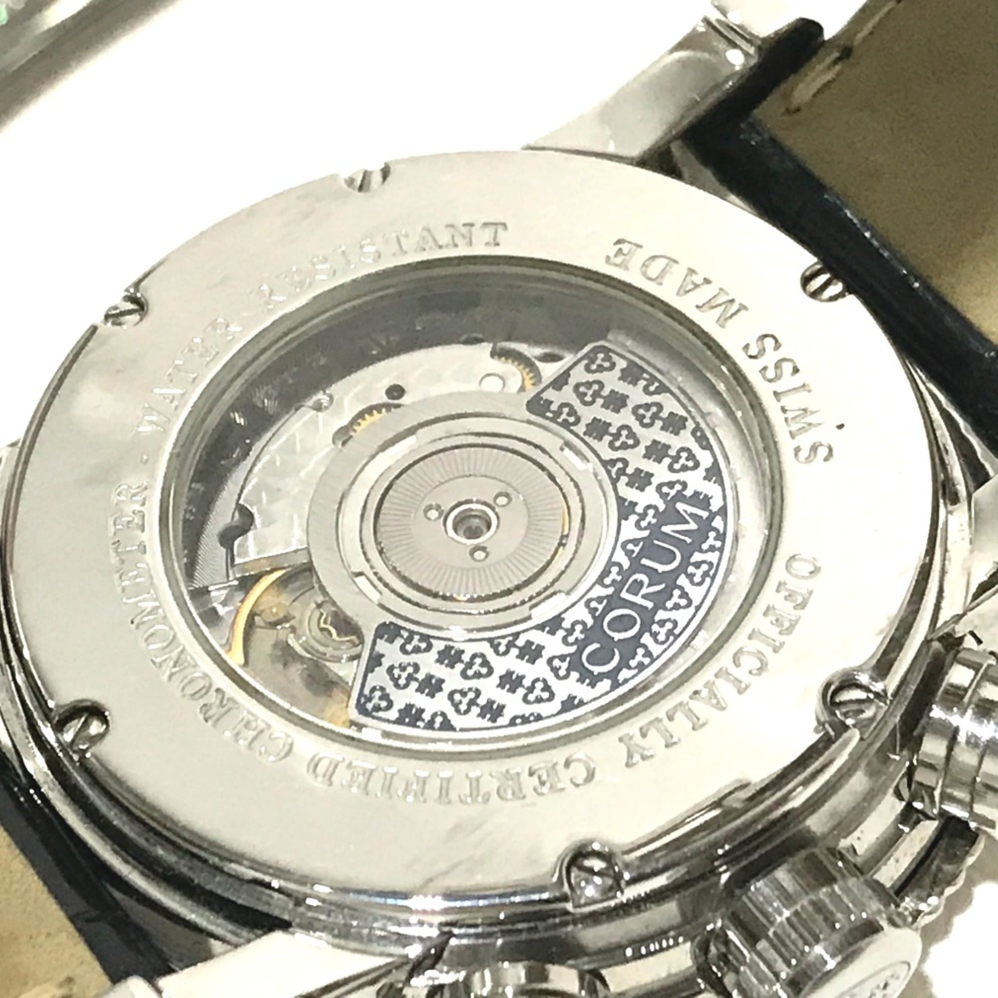 Corum 983.201.20 Armbanduhr mit RückseitenskalaAutomatik Silber Schwarz Armband