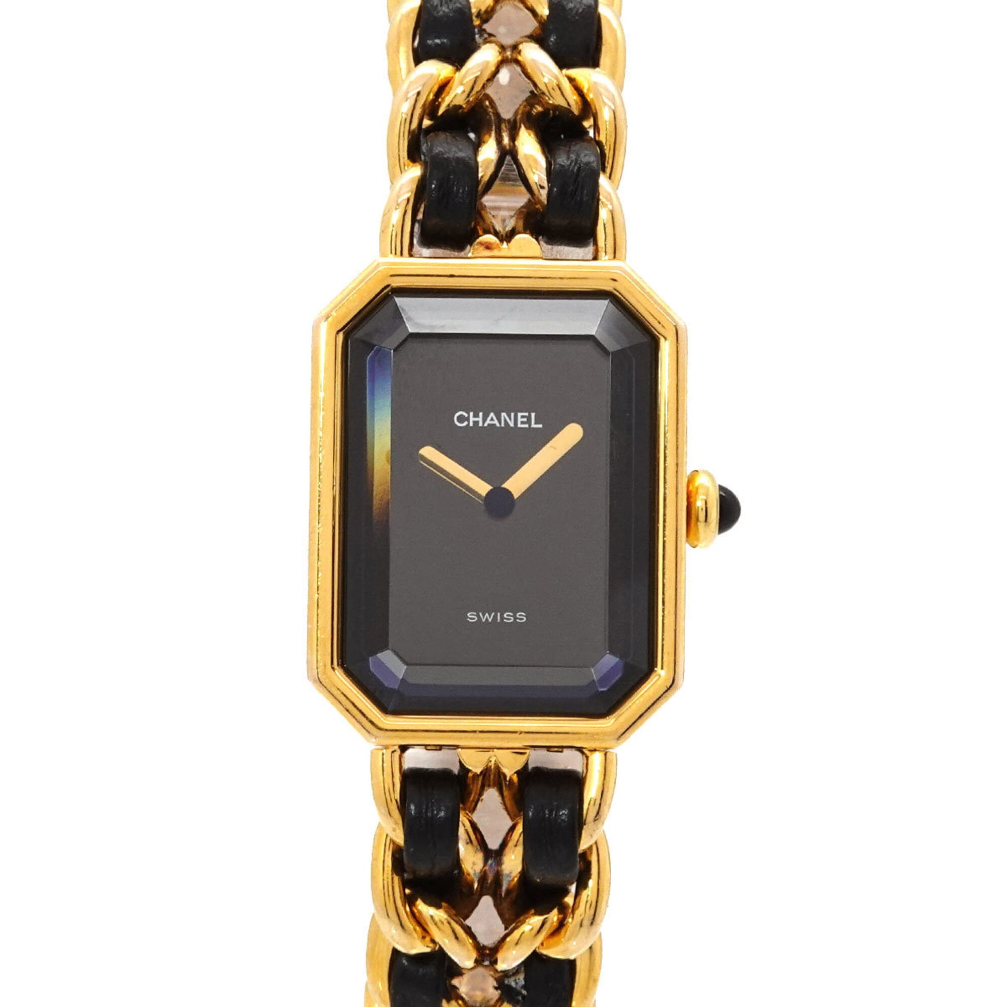 Chanel Premiere H0001 Women's Watch, Size M, Black & Gold, Quartz Movement.