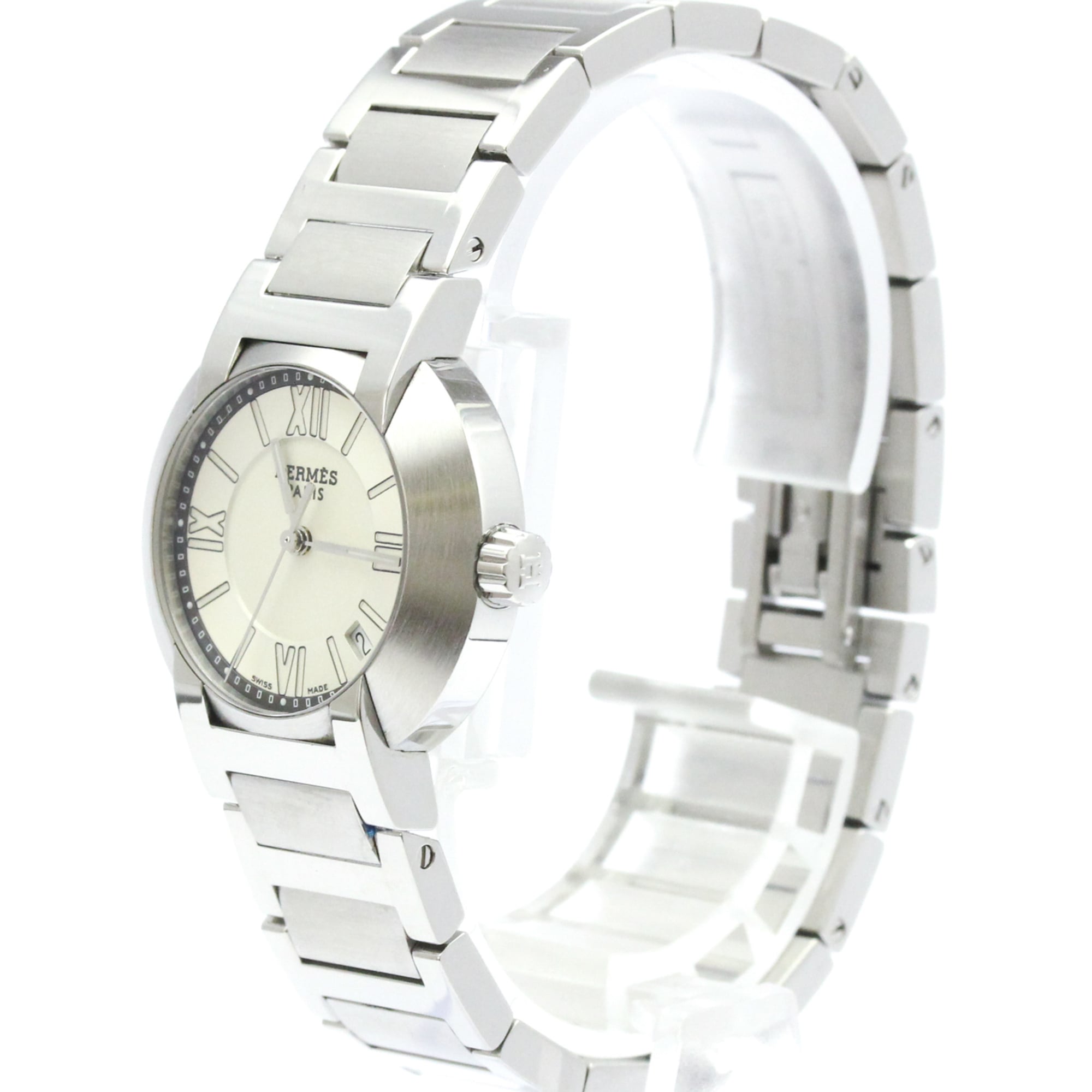 HERMES Nomade Steel Auto Quartz Ladies Watch NO1.210 Polished