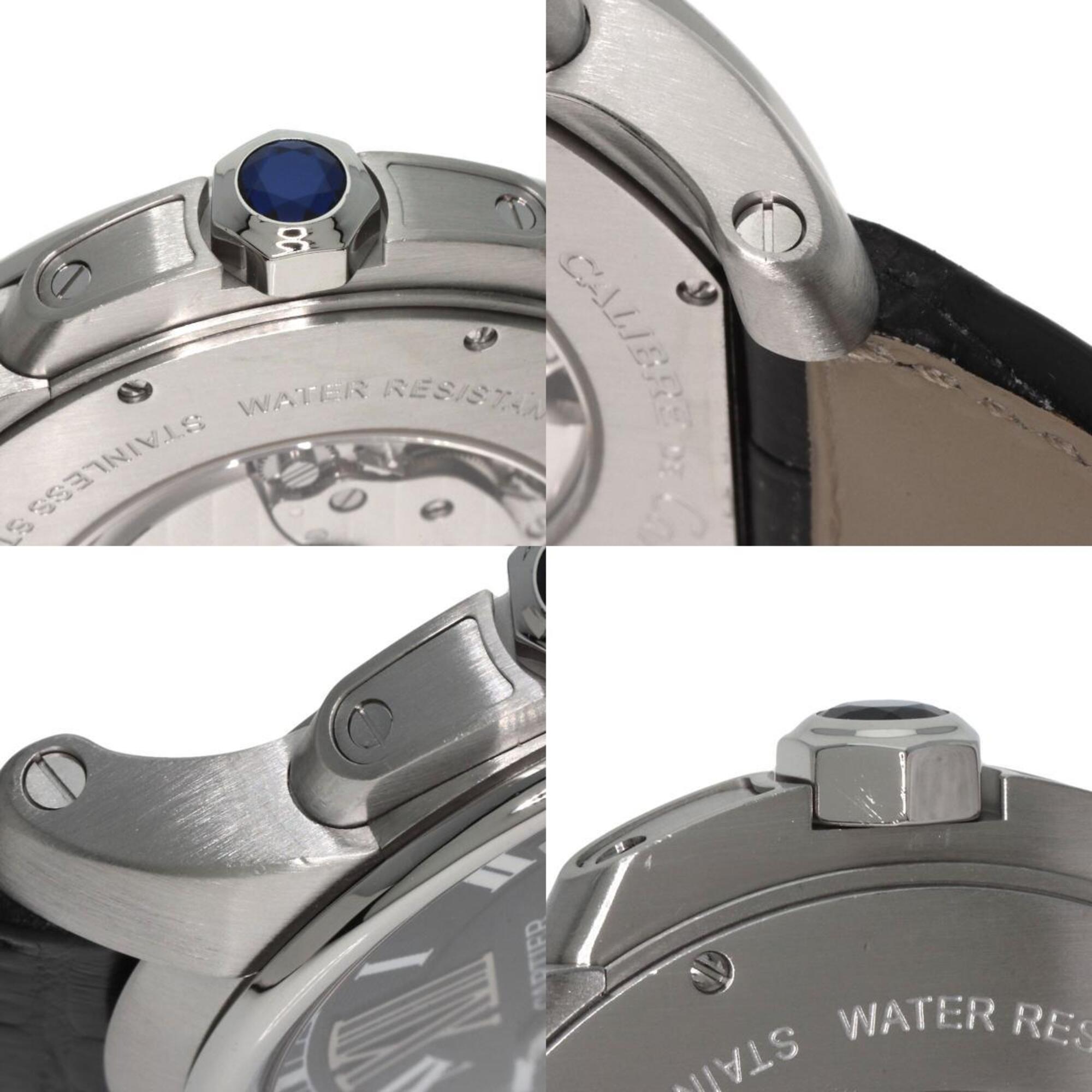 Montre Cartier W7100014 Calibre de Watch en acier inoxydable et cuir pour homme