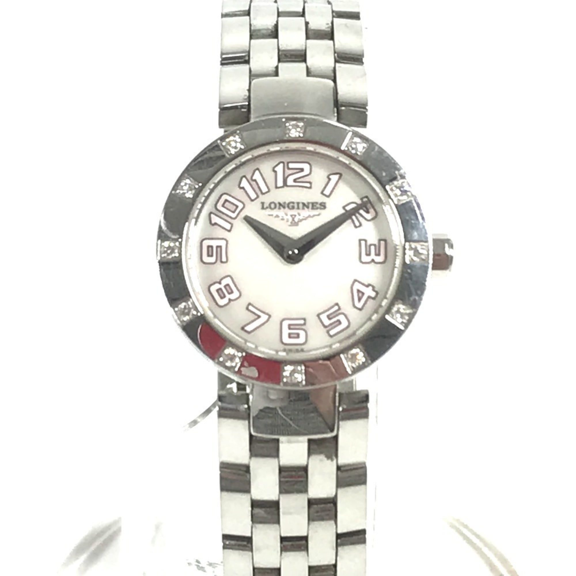 LONGINES DolceVita L5.174.0 Diamond Bezel with 12 Diamonds, Women's Watch, Stainless Steel, Silver