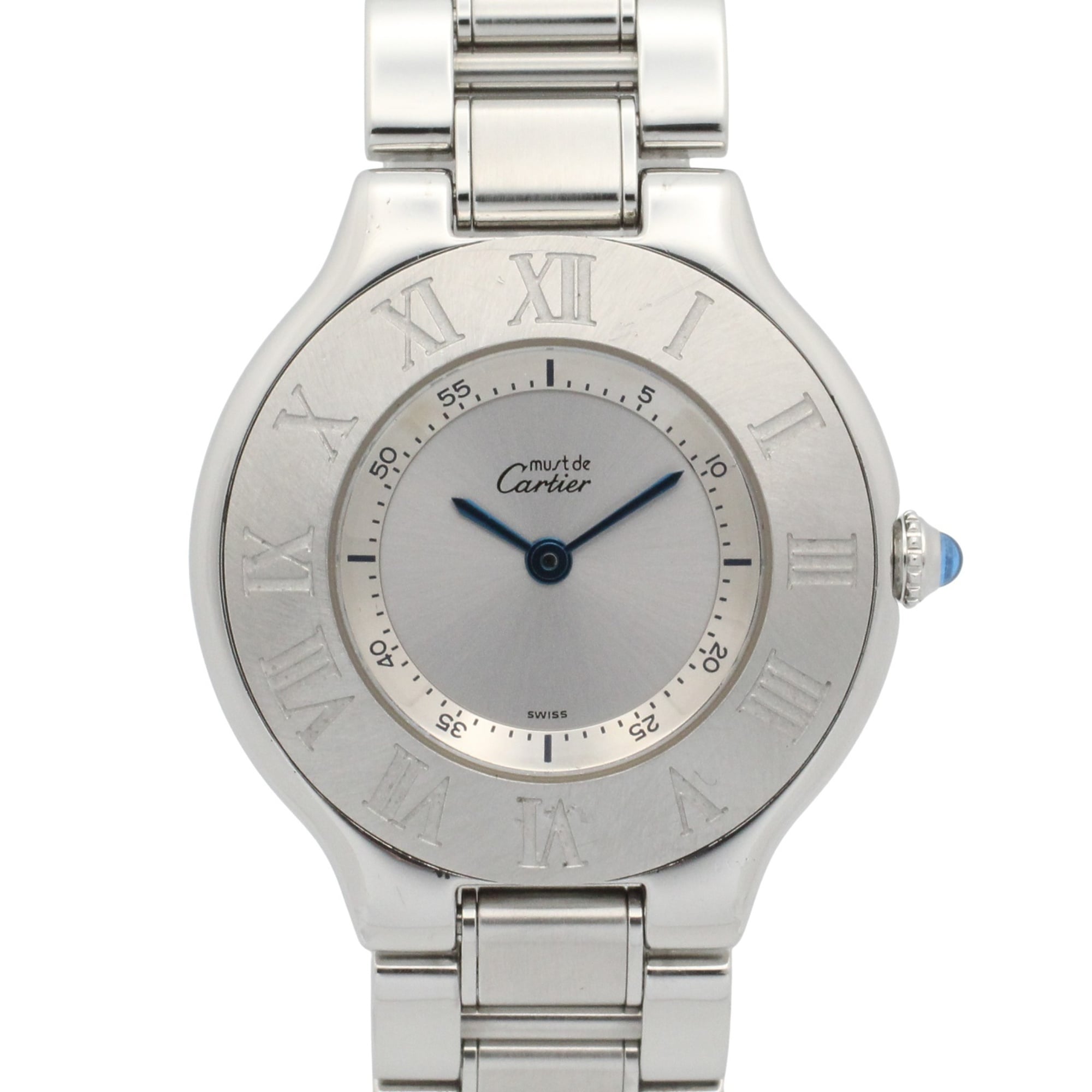 Cartier Must W10110T2 Silver Dial Stainless steel 31mm Watch