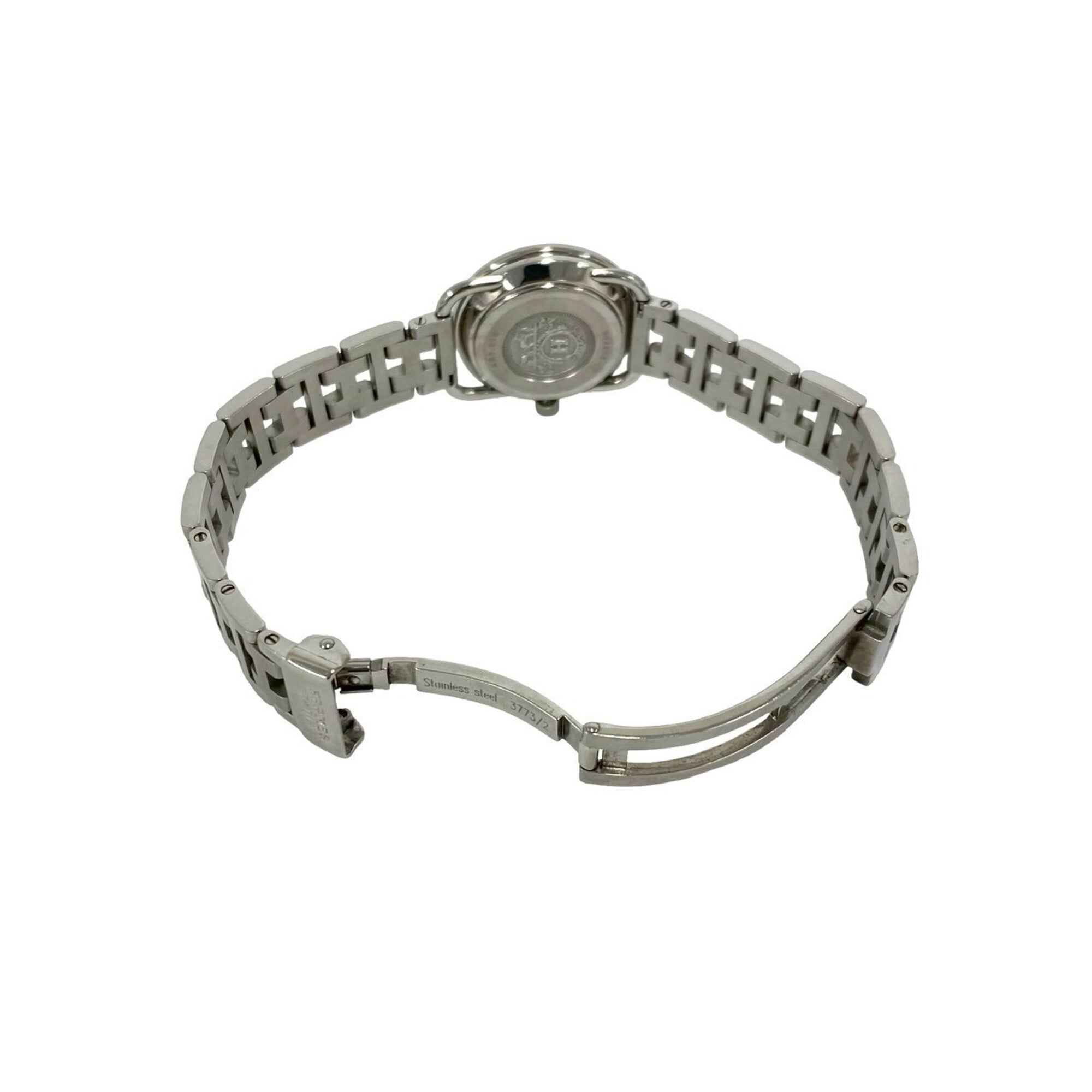 HERMES Vintage Arceau Stainless Steel Quartz Wristwatch, Silver, 39681