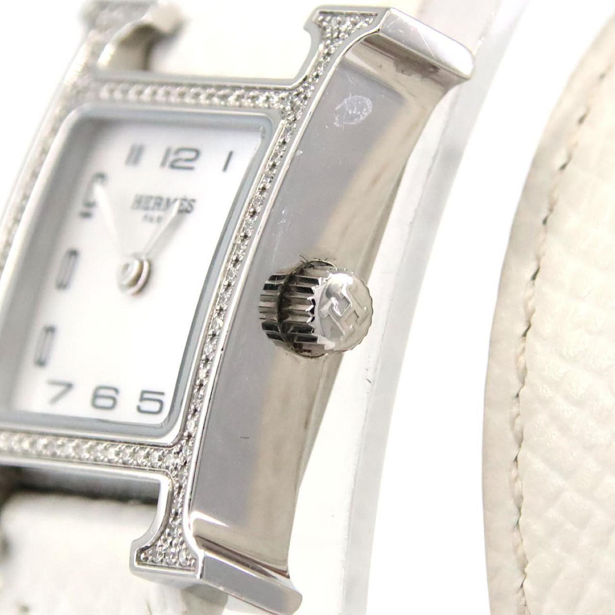 Hermès H Watch Double Tour D HH1.131 roestvrijstalen quartz-polshorloge