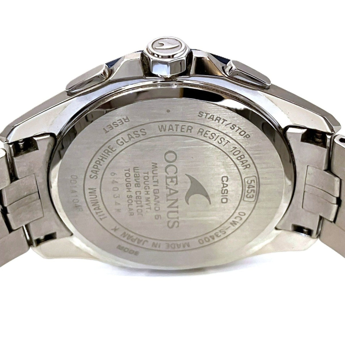 Montre Casio Oceanus Manta OCW-S3400, cadran bleu, 42 mm