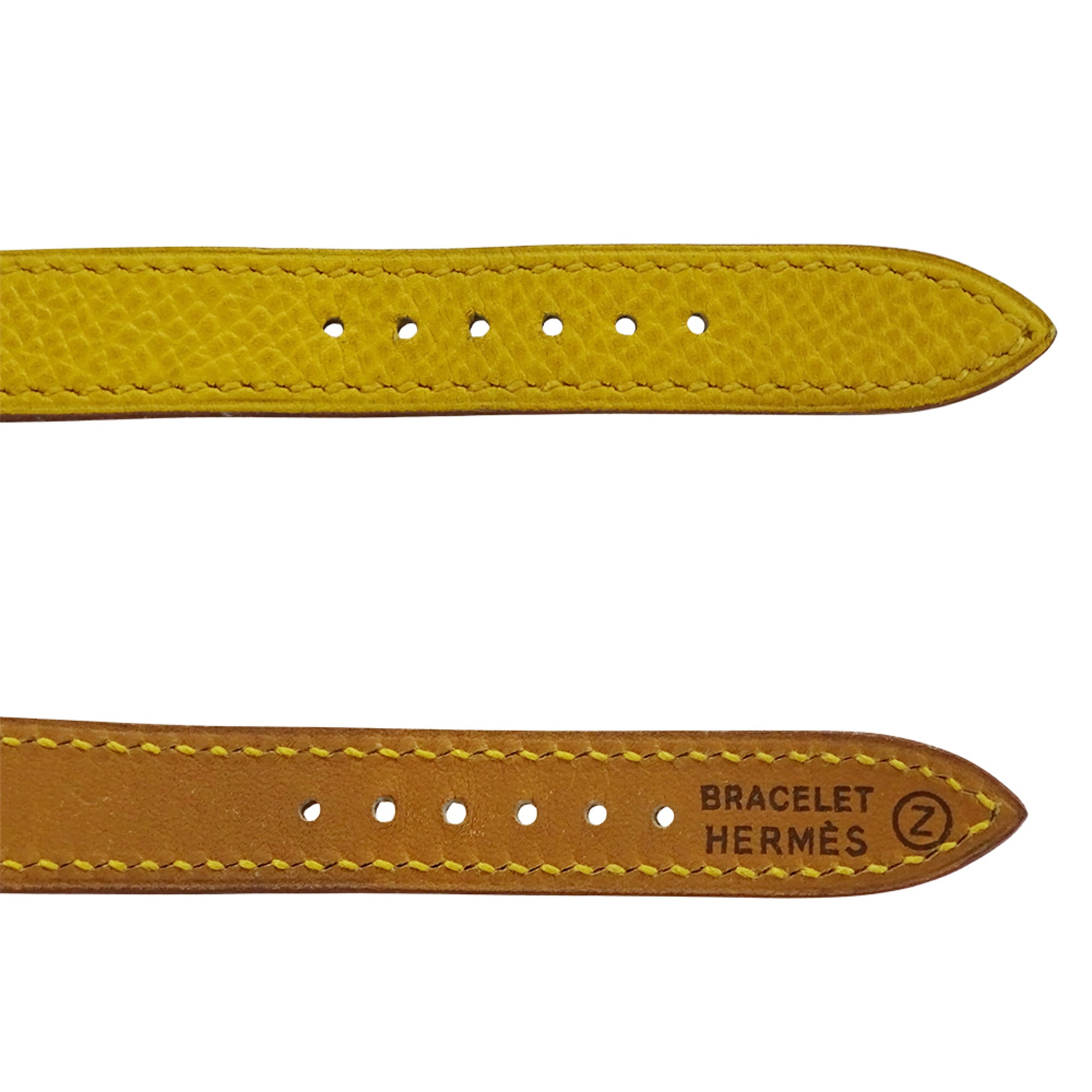 Hermes HERMES Women's Watch Brand Kelly Quartz QZ GP Leather KE1.201 Gold Yellow