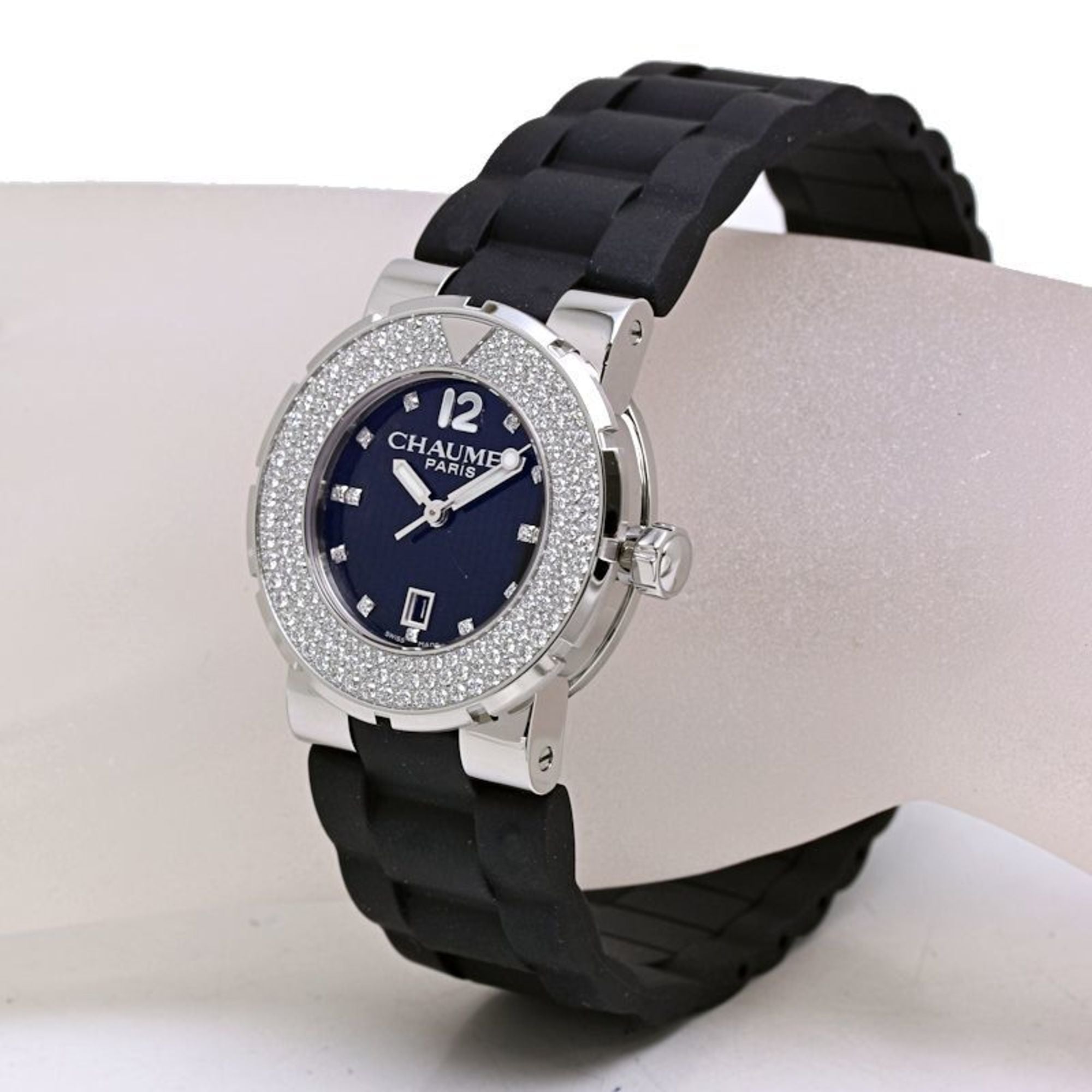 Chaumet Class One MM Bezel Diamond W17229-33G Stainless Steel x Rubber Boys 39989 Watch