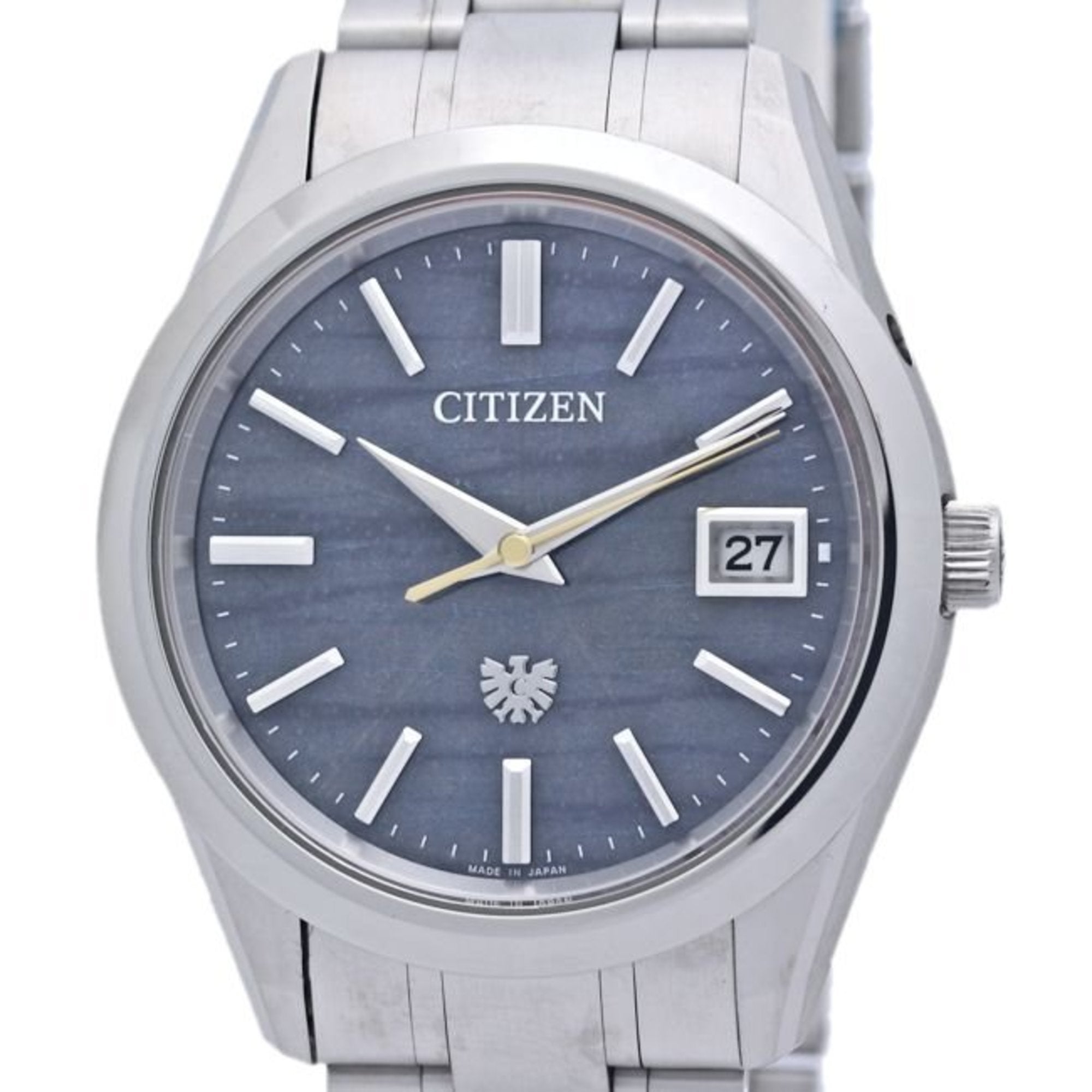 CITIZEN The Citizen AQ4100-65L Men's Titanium Solar Watch with Indigo-Dyed Washi Dial (40289)