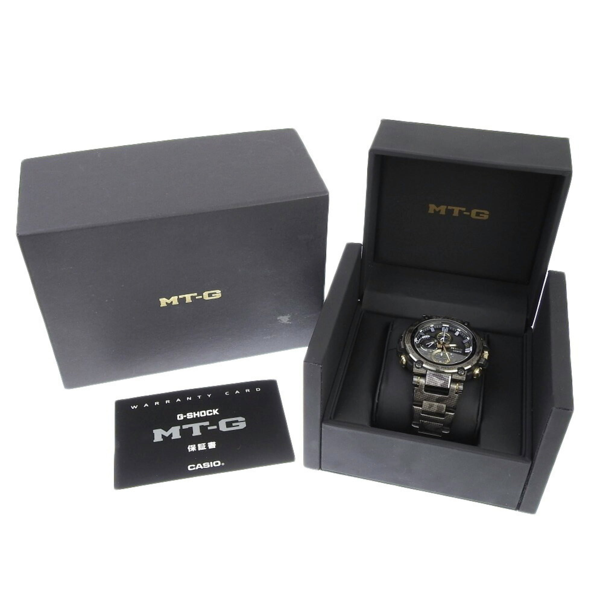 CASIO G-Shock MTG B1000 DCM 1AJF Horloge met zwarte wijzerplaat, metaal, roestvrij staal, radio, zonne-energie, 48 mm, heren