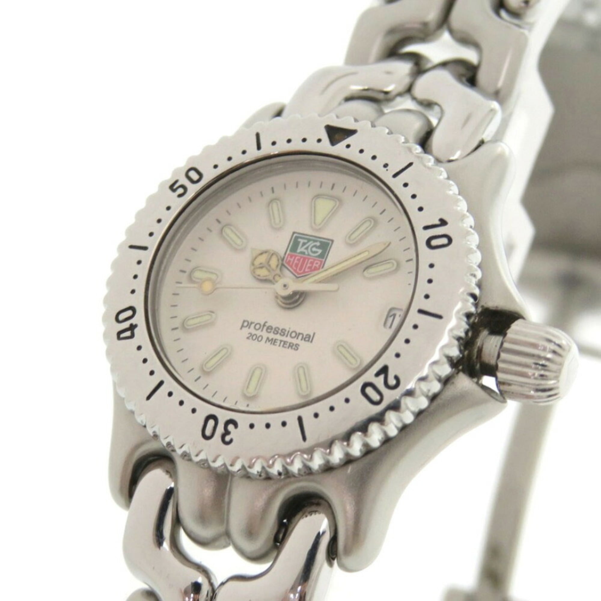 TAG Heuer S99.008 Cell Quarzzuhr aus Edelstahl Creme CremeSilber 1045TAG HEUER