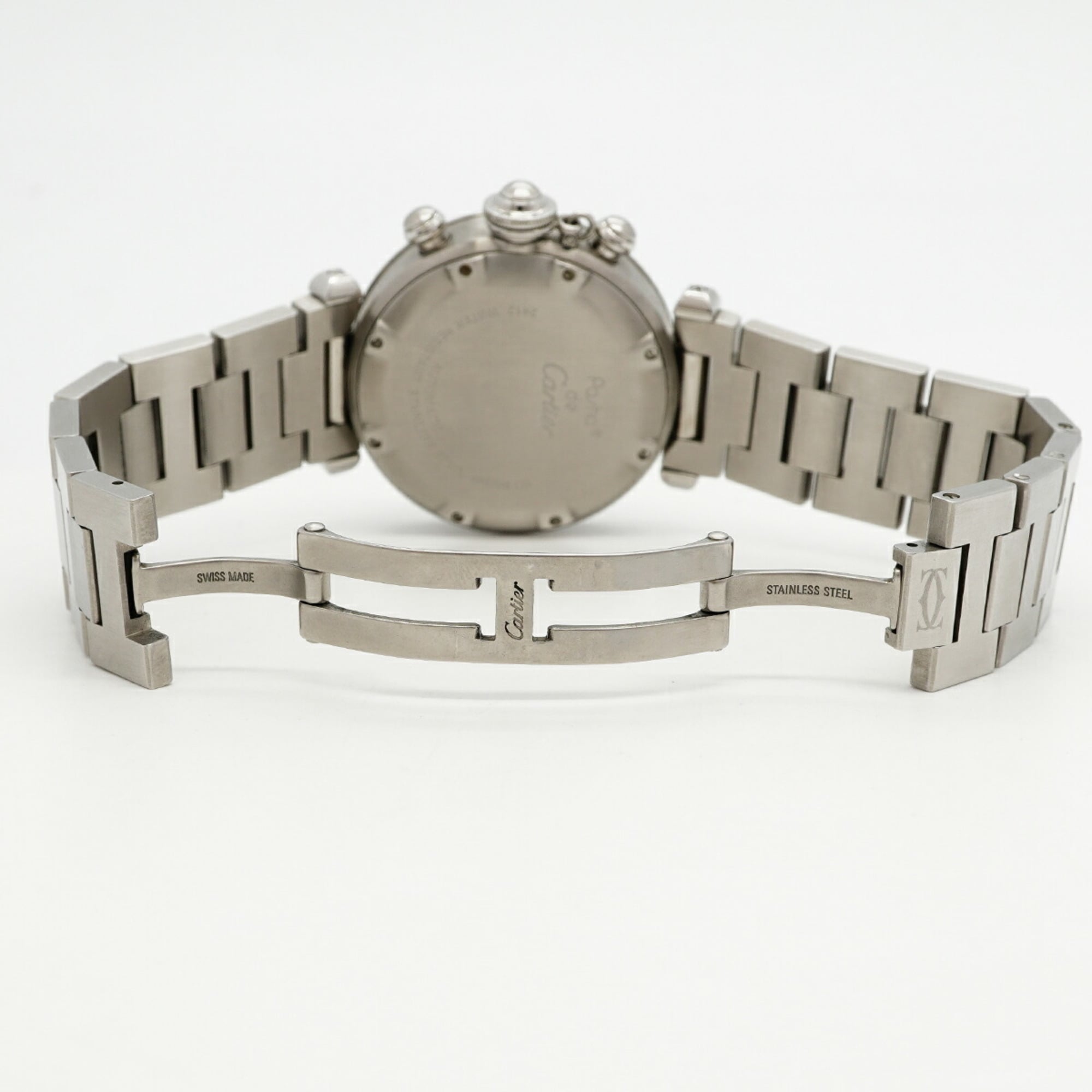 Cartier Pasha C W31048M7 Uhr mit Silber Zifferblatt (Jungengröße)