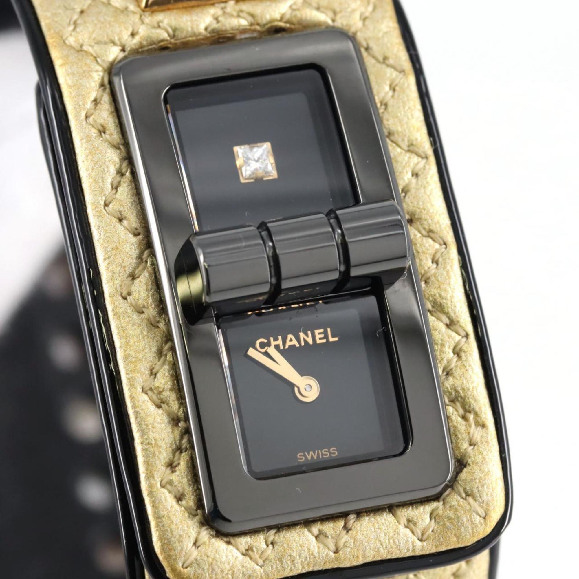 Chanel Code Coco Cyber Gold 1P LIMITED H7945 SS Wristwatch Quartz