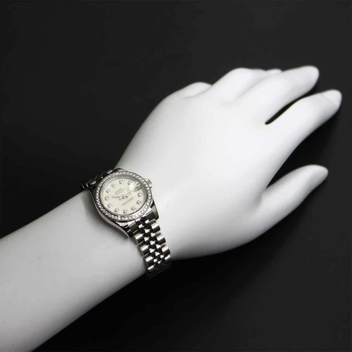 Montre Rolex Datejust 179384G, cadran argenté, 26 mm