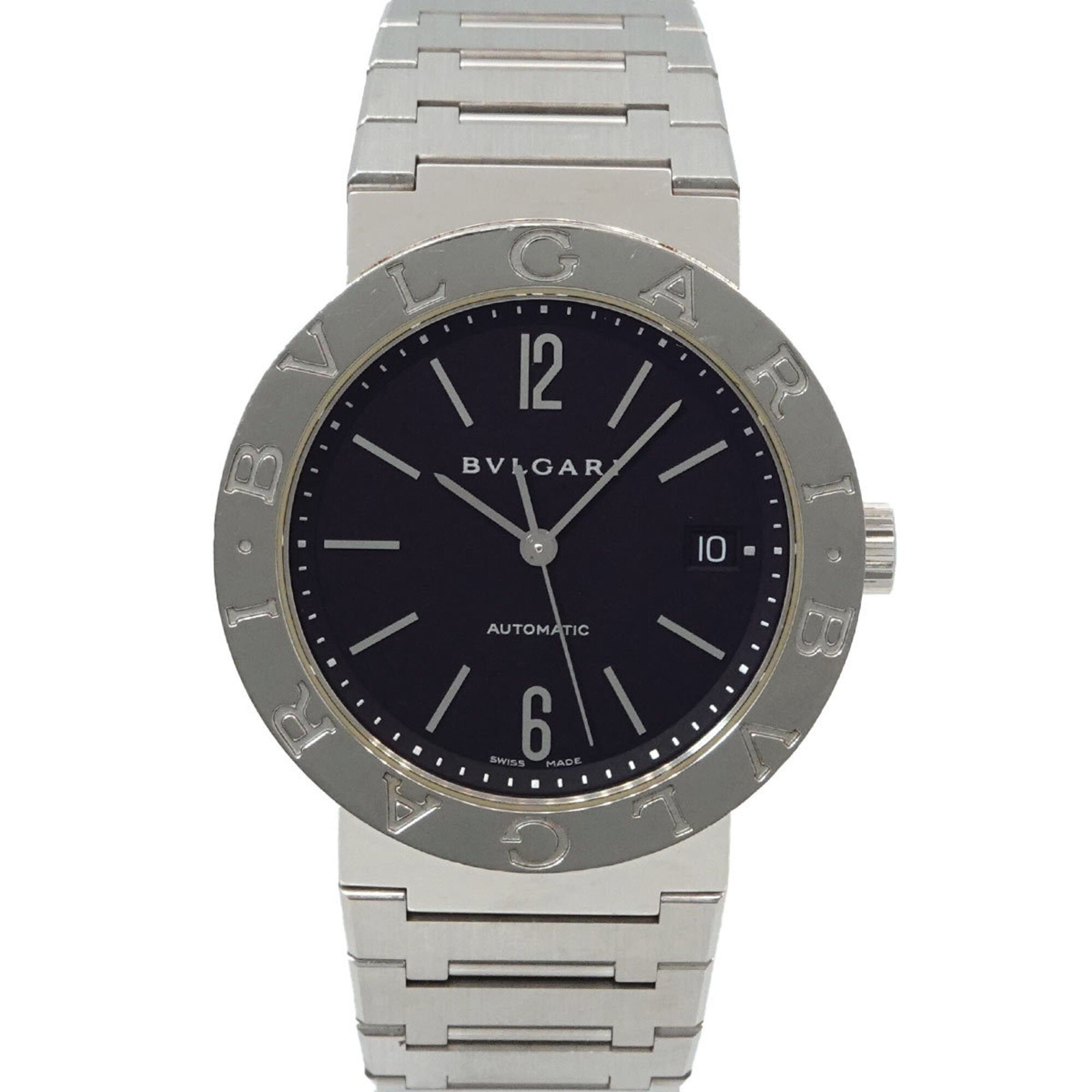 BVLGARI BB38SS Men's Watch Date Black Automatic Self-winding