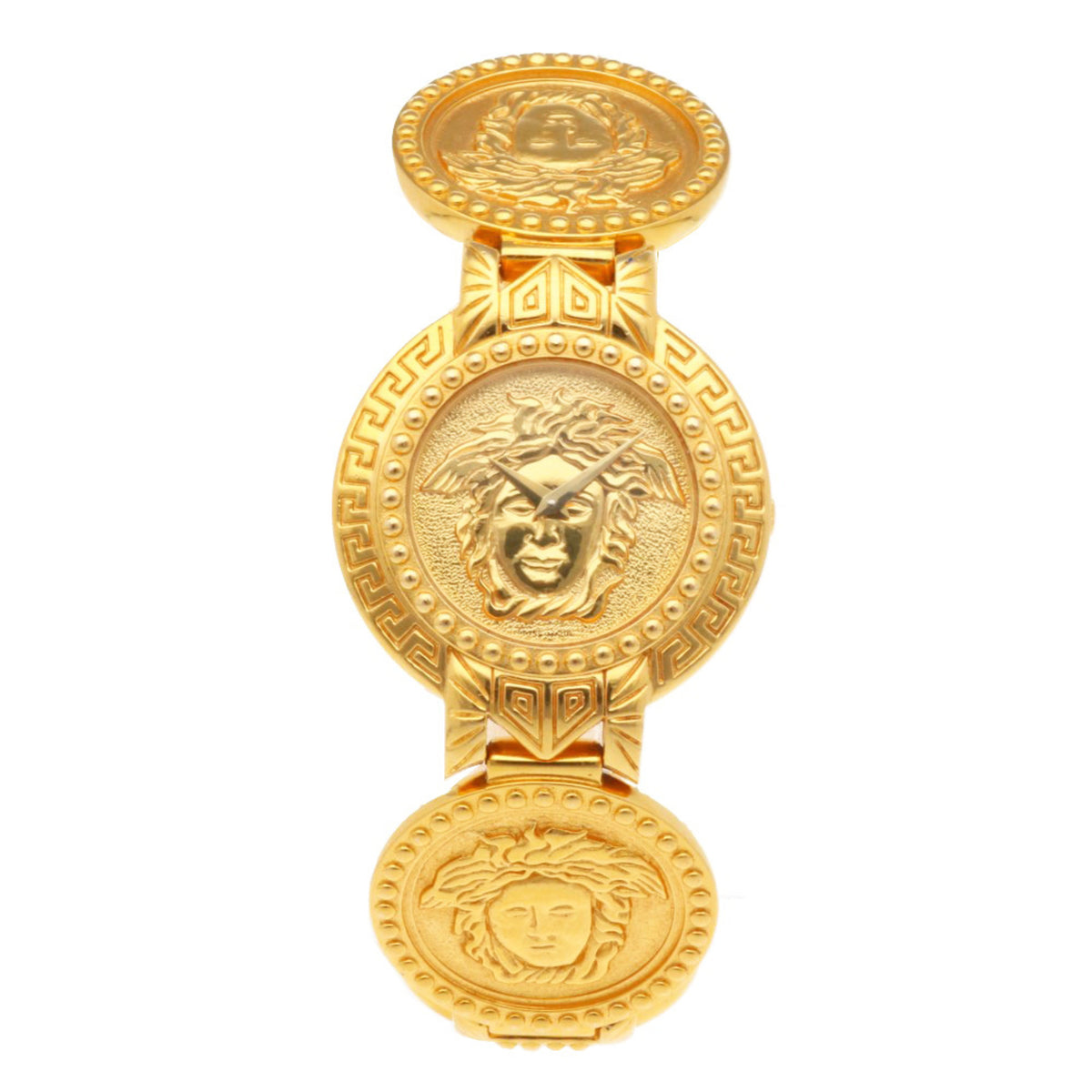 Versace Medusa Coin GZl1lc4l, goldenes Zifferblatt, 30 mm Uhr