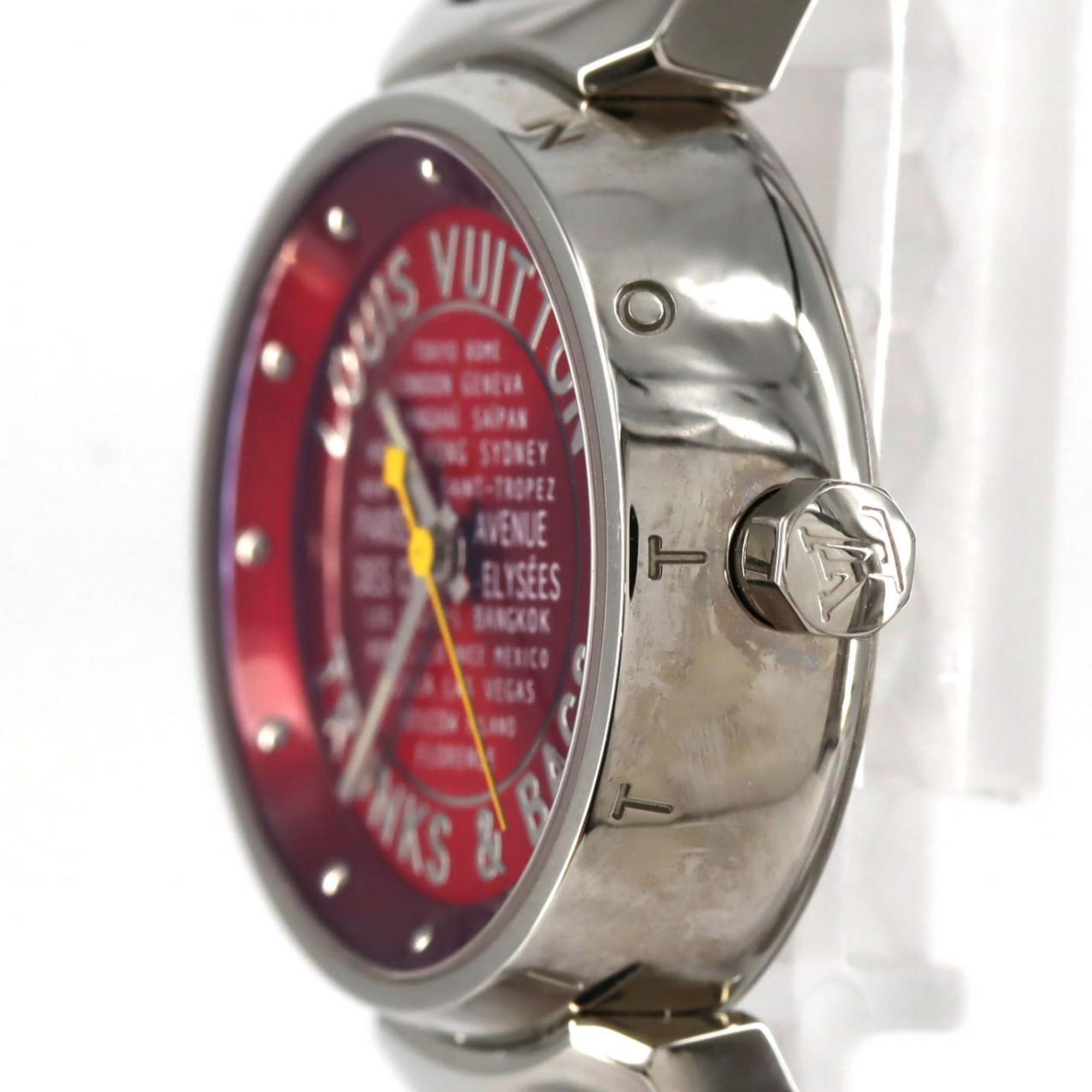 Louis Vuitton Tambour Q121N roestvrijstalen quartzhorloge