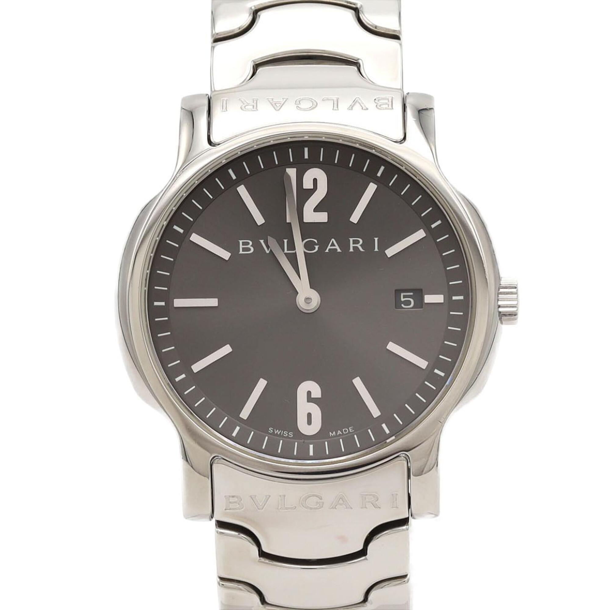 Bvlgari Bulgari Solotempo ST35S/ST35C5SSD, graues Zifferblatt, 35 mm Uhr