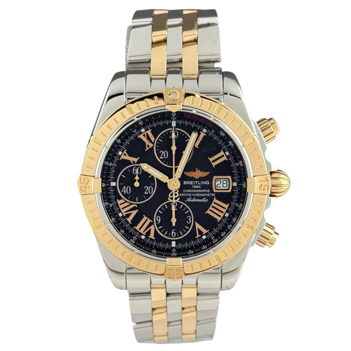 Breitling Chronomat Evolution C156B21PAC/C13356 horloge met zwarte wijzerplaat, 44 mm
