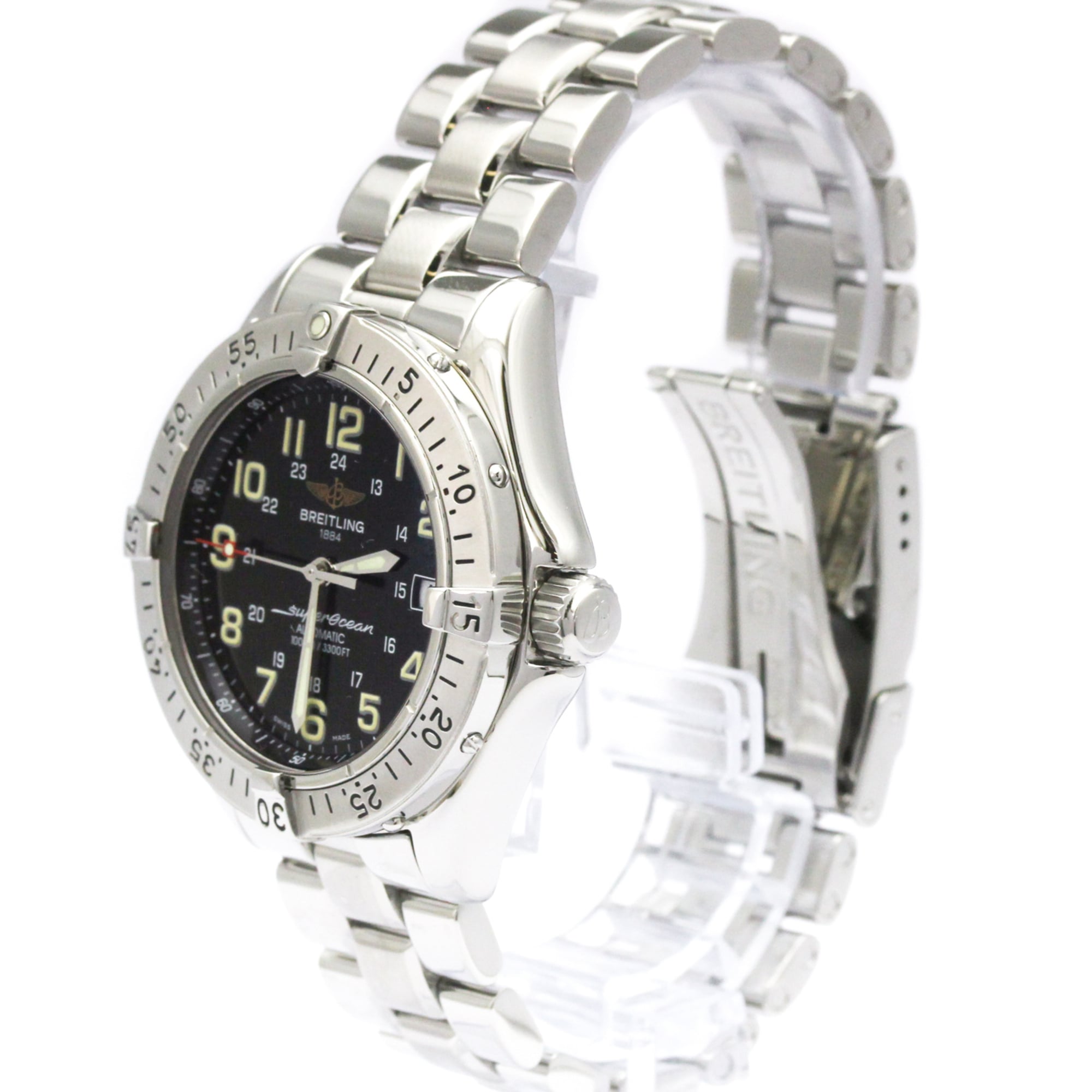 Breitling Superocean A17340 Black Dial 41mm Watch