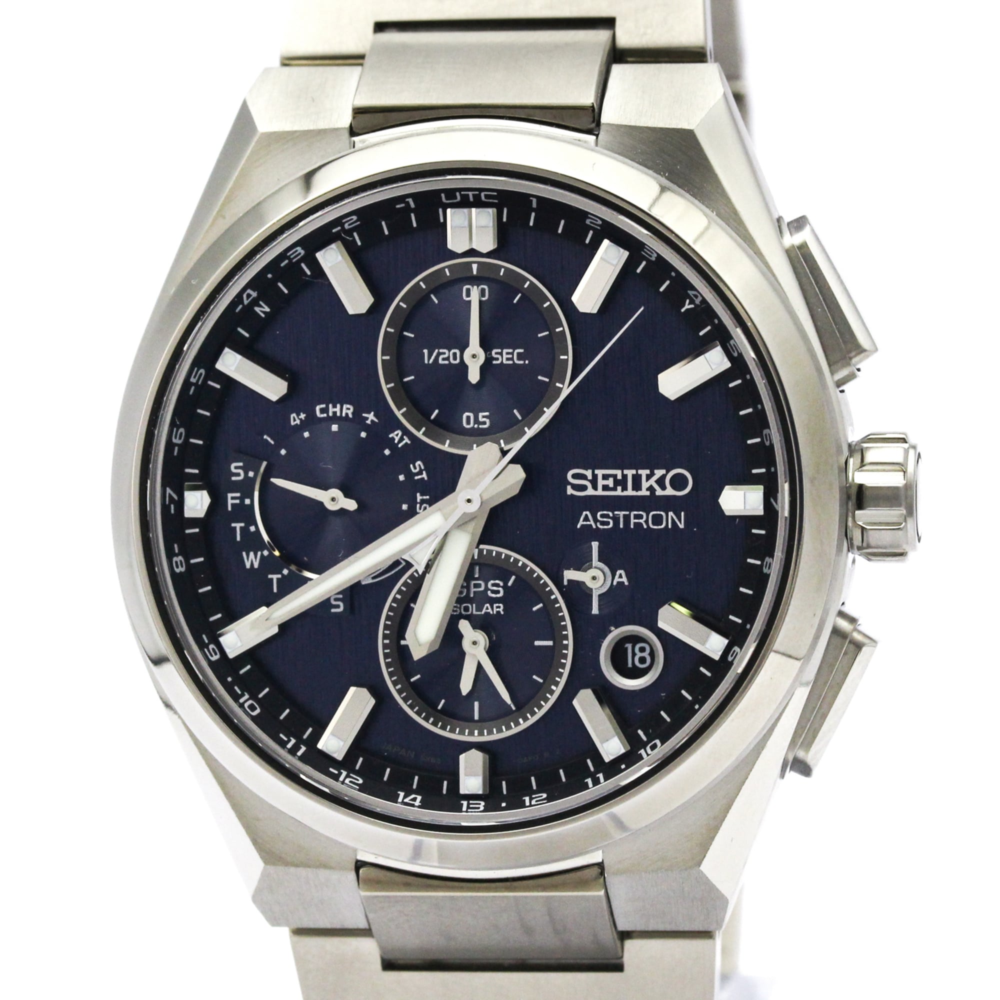 Seiko Astron SBXC161(5X83-0AE0) Navy Dial Titanium 42mm Watch