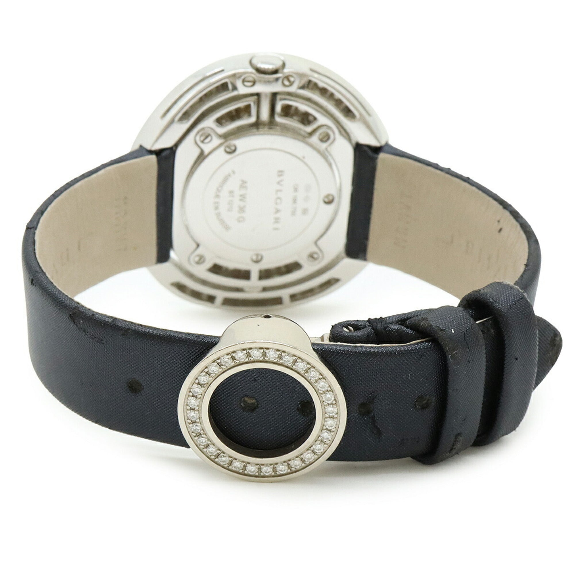 BVLGARI Astrale Cerchi Damen-Quarzuhr Weiß Zifferblatt und Diamantlünette AEW36G