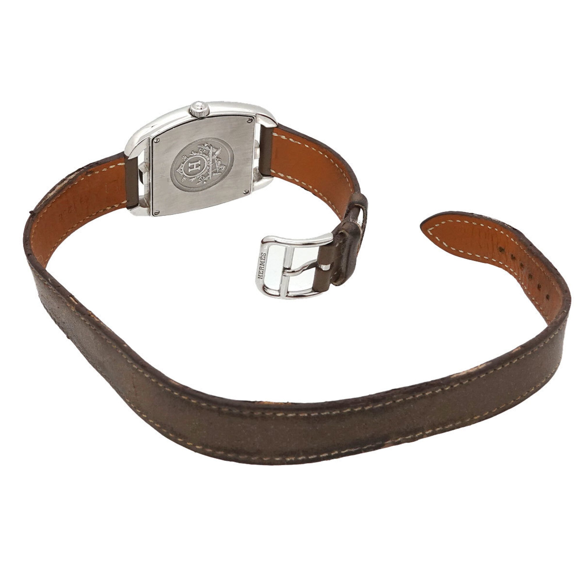 Hermes Cape Cod Tonneau Double Tour CT1 710 Boys' Date White Quartz