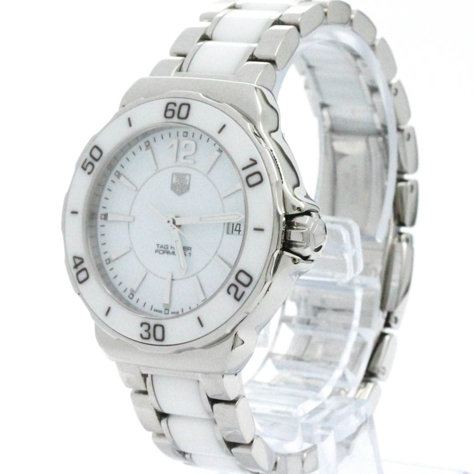 Polished TAG HEUER Formula 1 Ceramic Steel Quartz Ladies Watch WAH1211 BF582011