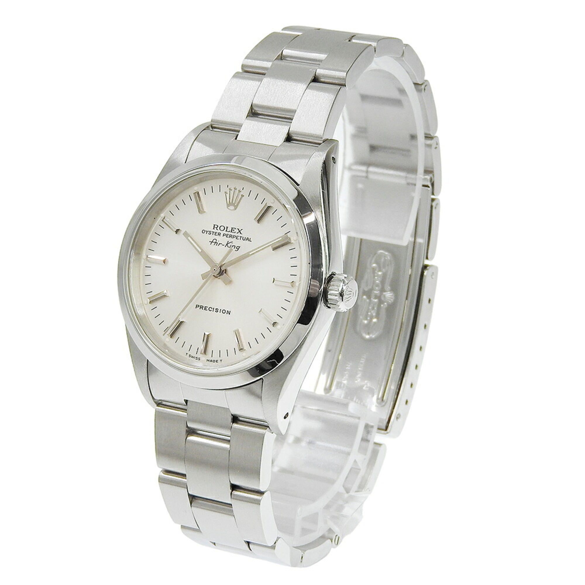Montre Rolex Air-King à cadran argenté, 34 mm