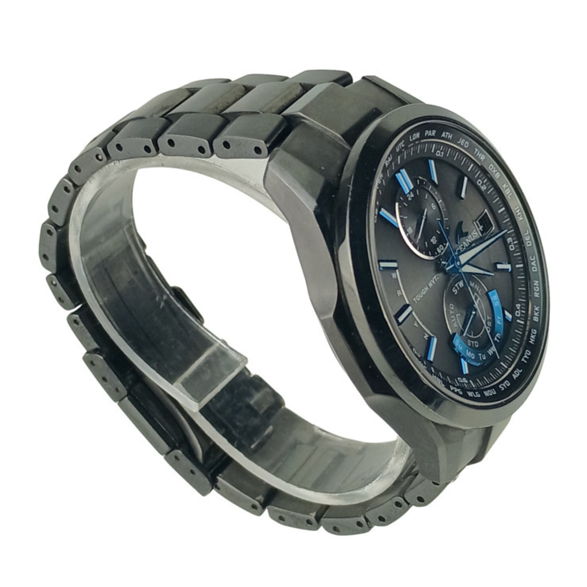 Montre analogique pour homme CASIO Oceanus OCWT2500B1AJF, cadran Noir et boîtier en titane