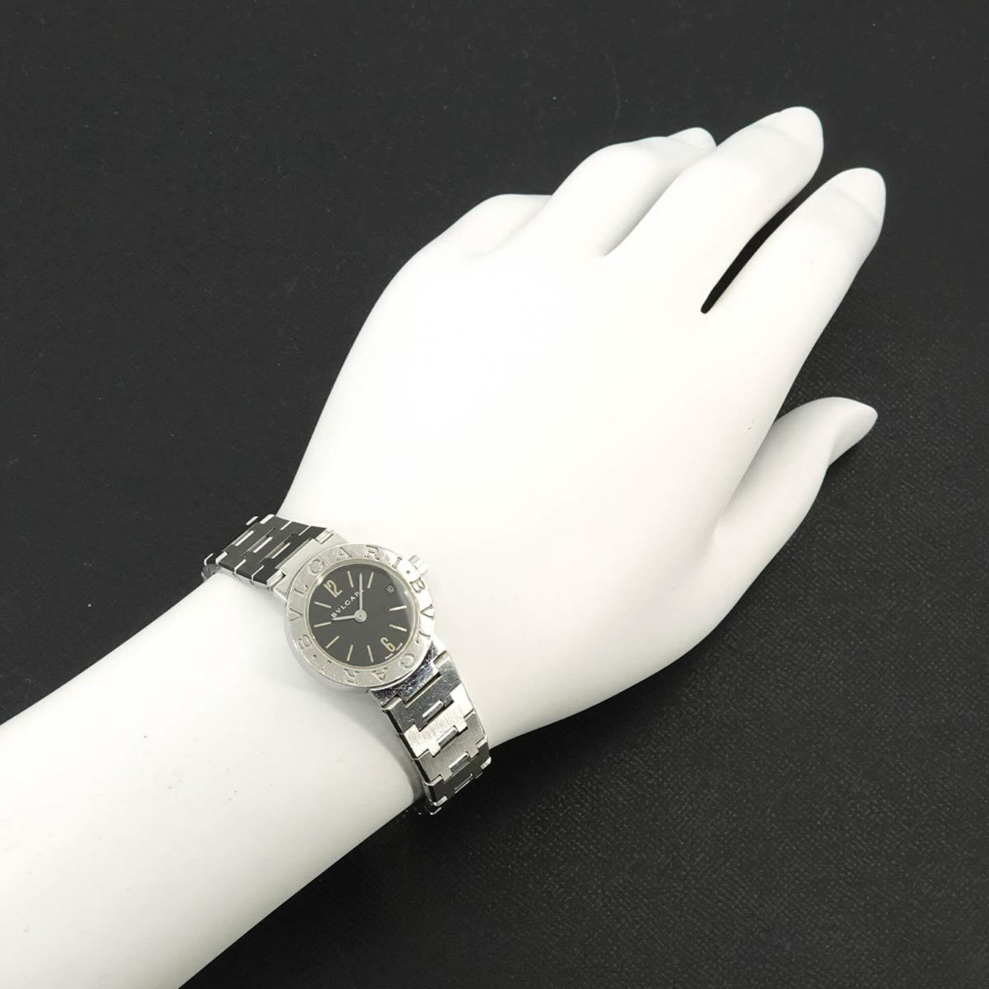 BVLGARI BB23SS Women's Watch Date Black Quartz