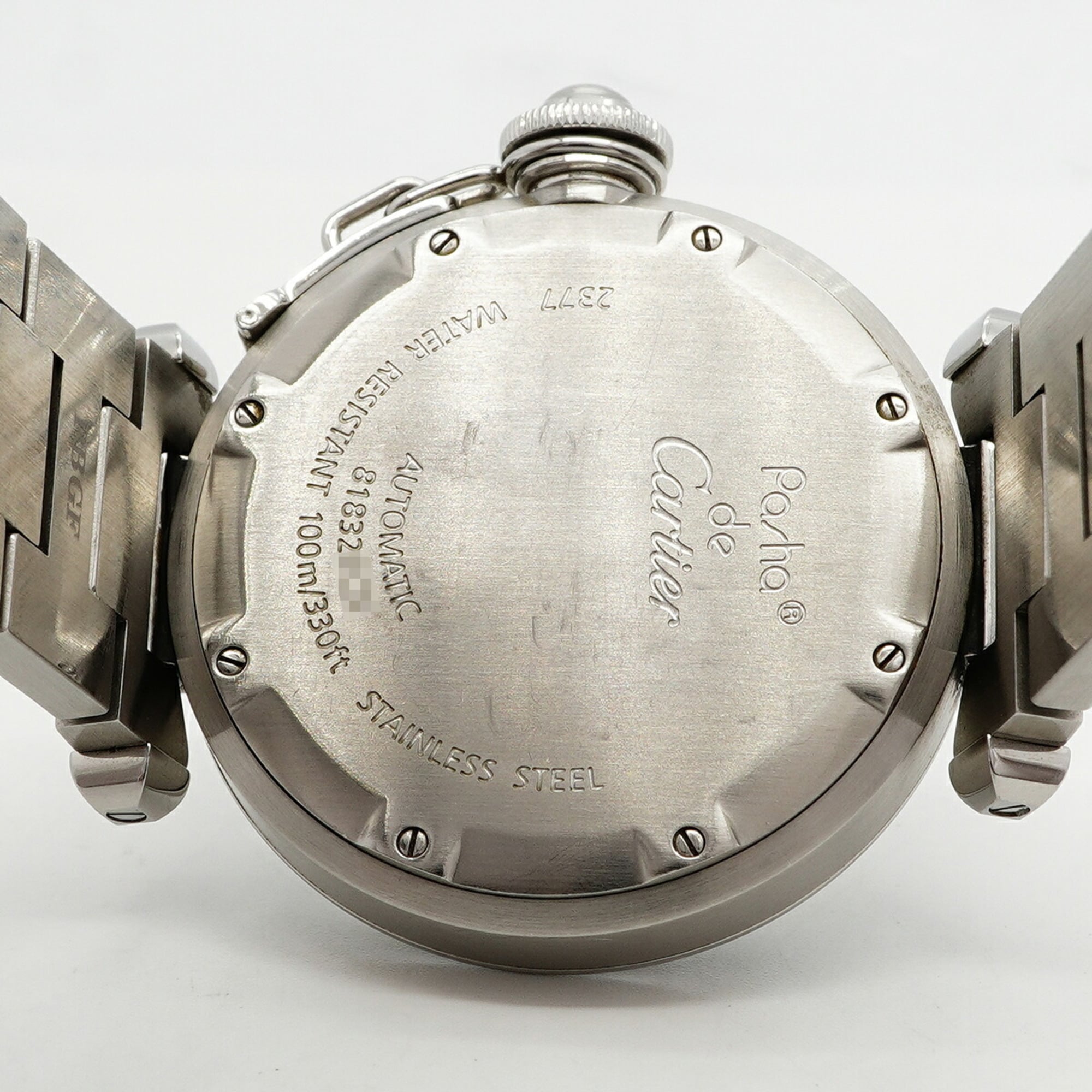 Cartier Pasha C Meridian GMT W31029M7 Silver Dial (Boys' Size)