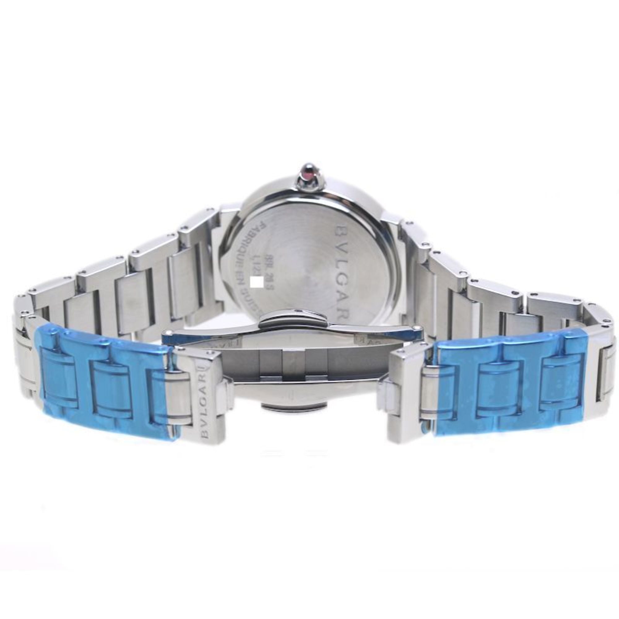 BVLGARI Damenuhr aus Edelstahl mit Lünette mit 12 Diamanten (BBL26WSDS BBL26S 102374) 40086