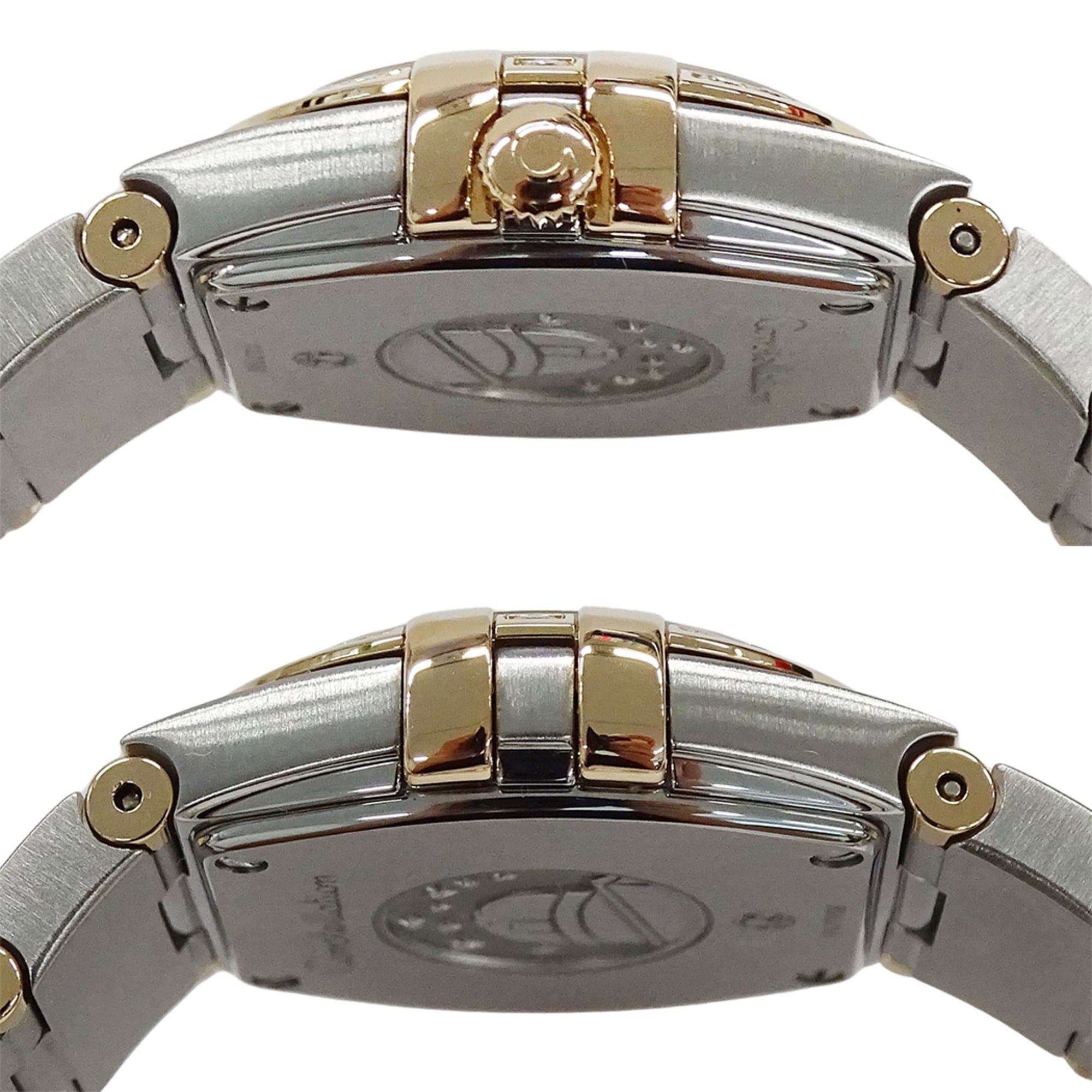 Omega Constellation Brushed 123.25.24.60.55.002 Wo Brand Name 12P Diamonds Mother-of-Pearl Quartz Movement Stainless Steel (SS) and Pink Gold (PG)