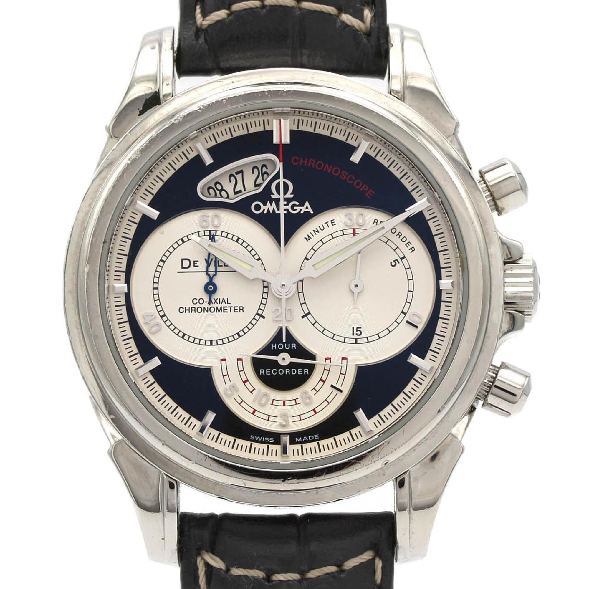 Omega De Ville Co-Axial Chronoscope 4850.50.31 Black, Silver Dial 40mm Watch